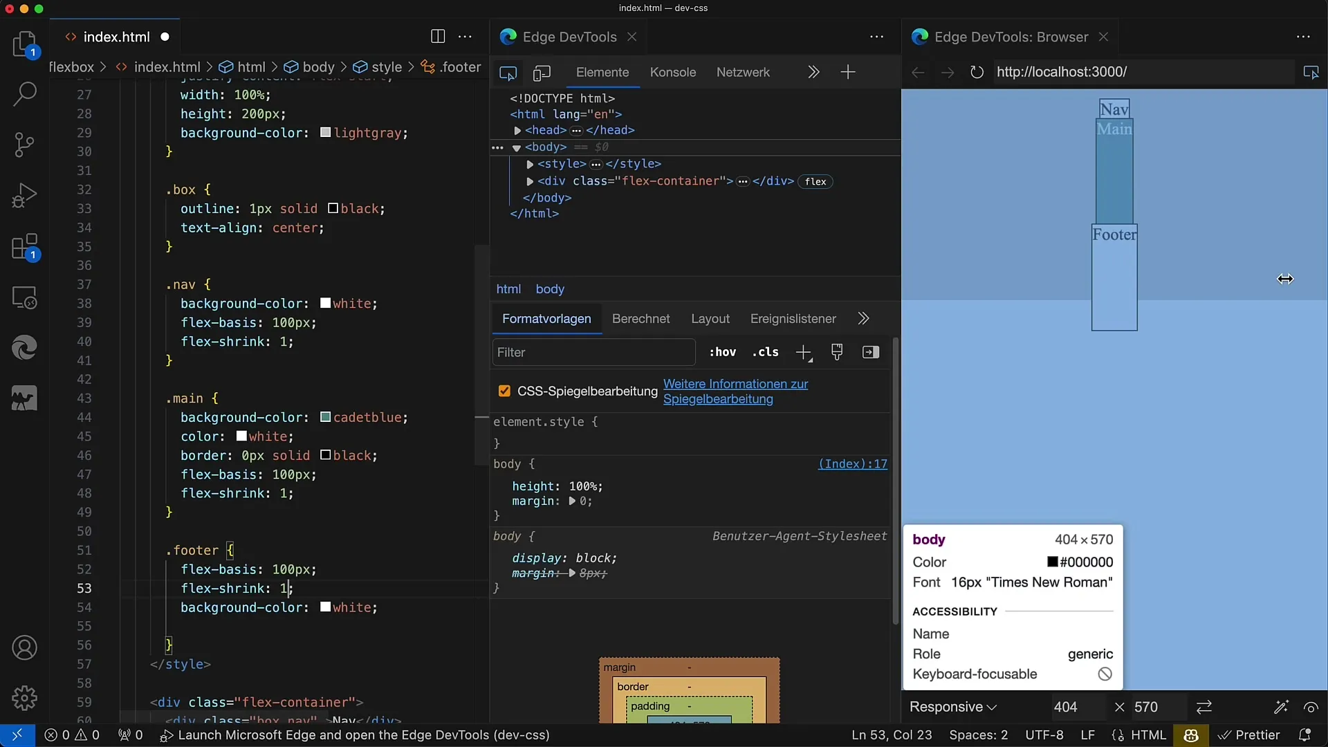 Flexbox: Řízení zmenšení ve směru Flex pomocí vlastnosti flex-shrink