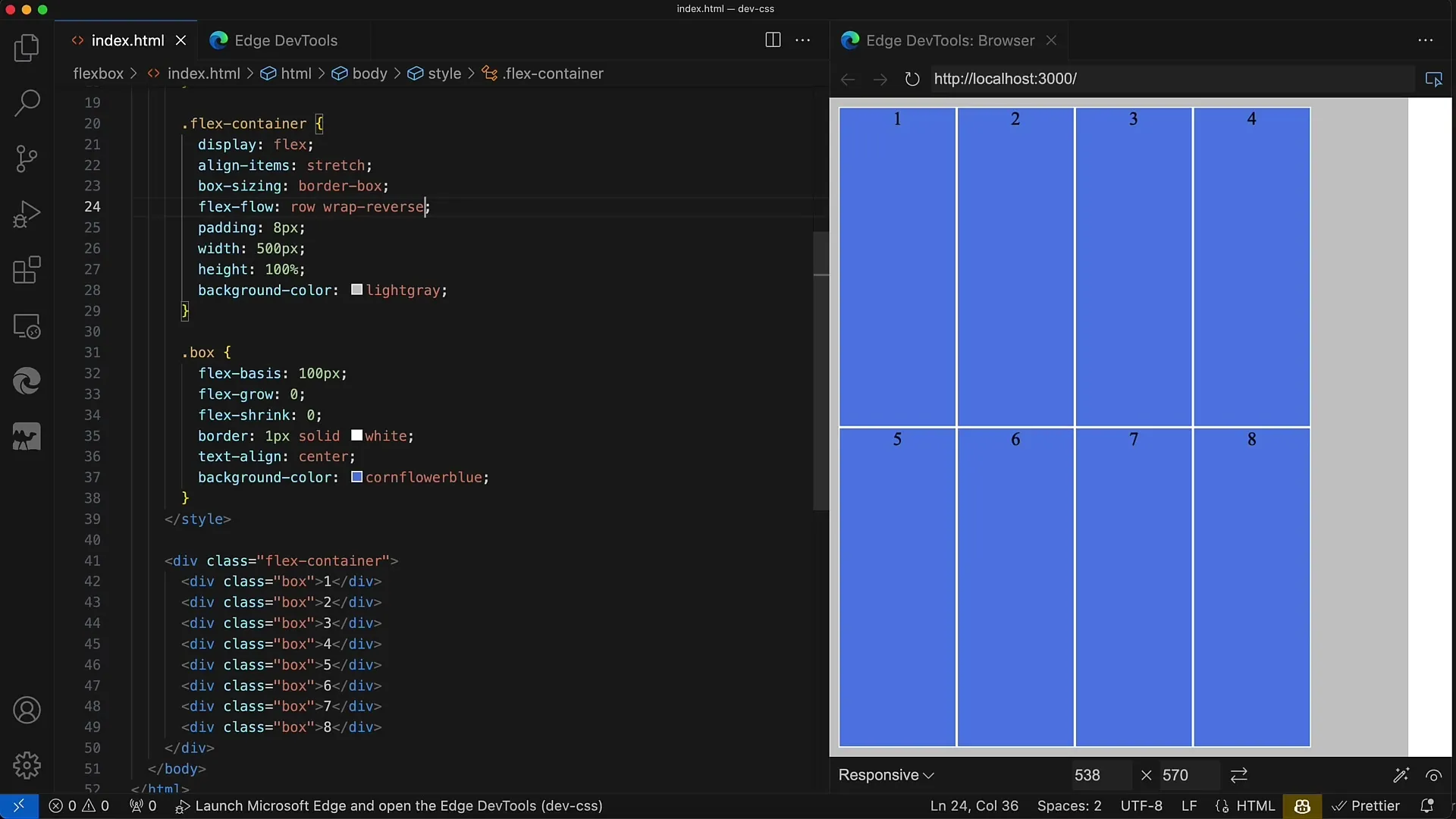 Uso efectivo de la propiedad flex-flow en CSS