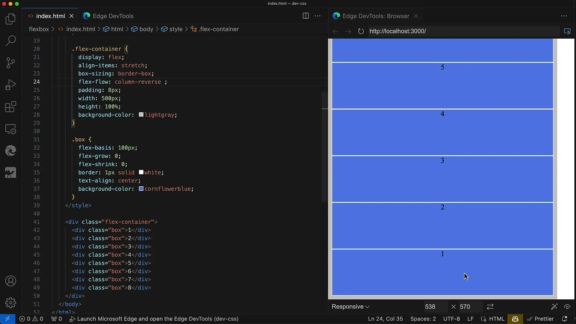 Uso efectivo de la propiedad flex-flow en CSS