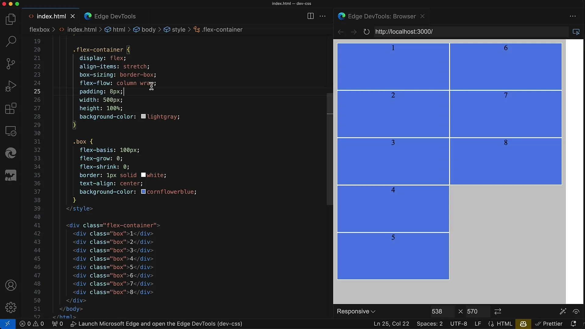 Uso efectivo de la propiedad flex-flow en CSS