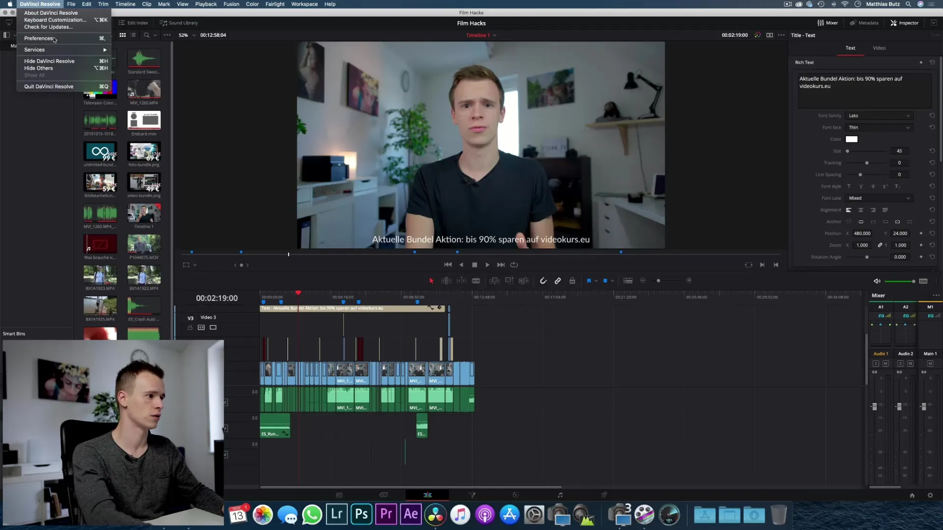 DaVinci Resolve: Omgaan met de Engelse gebruikersinterface DaVinci Resolve: Omgaan met de Engelse gebruikersinterface