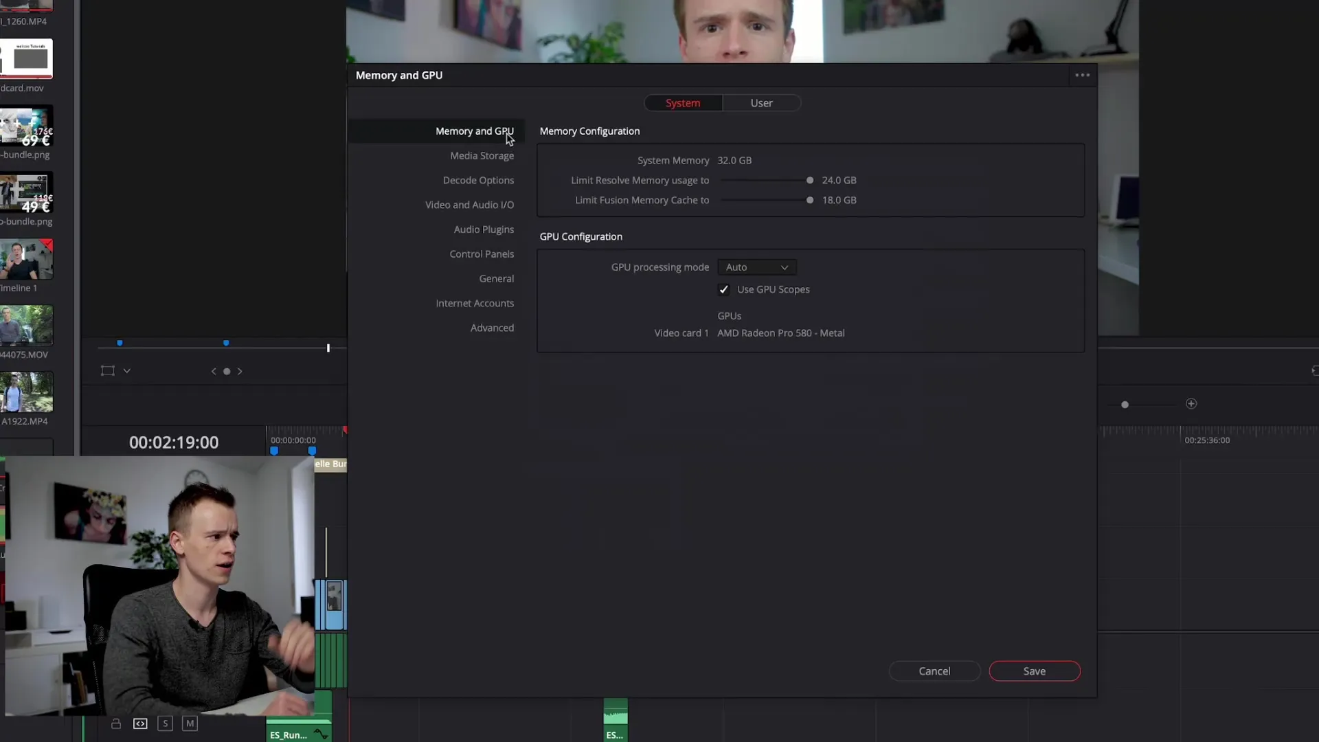 Optimale instellingen voor DaVinci Resolve videobewerking Optimale instellingen voor DaVinci Resolve videobewerking