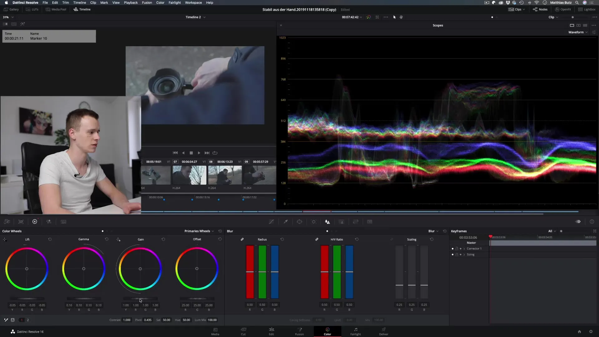 Kleurcorrectie in DaVinci Resolve – Kleurringen in Detail Kleurcorrectie in DaVinci Resolve – Kleurwielen in detail