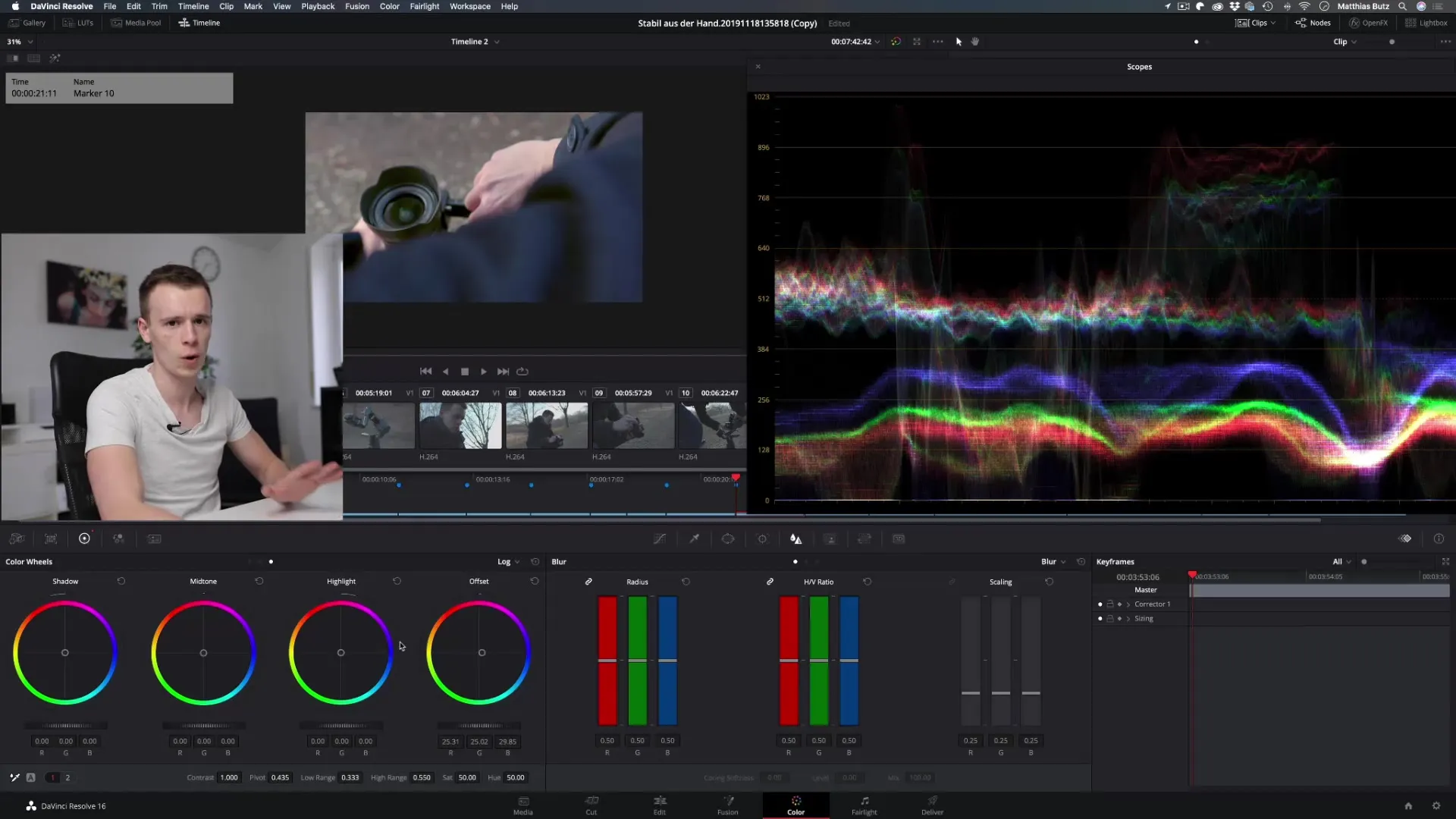 Kleurcorrectie in DaVinci Resolve - Kleurwielen in detail Kleurcorrectie in DaVinci Resolve – Kleurwielen in detail