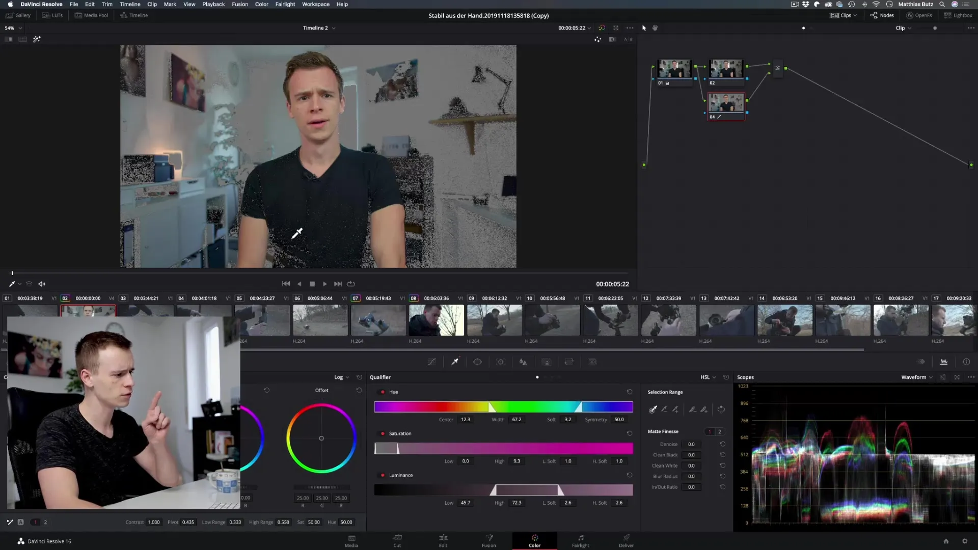 DaVinci Resolve: Effectief werken met de Qualifier DaVinci Resolve: Effectief werken met de Qualifier
