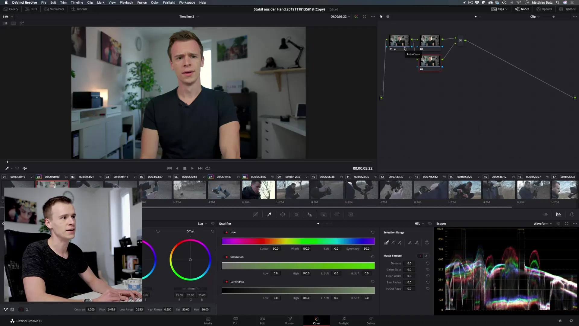 DaVinci Resolve: Effectief werken met de Qualifier DaVinci Resolve: Effectief werken met de Qualifier