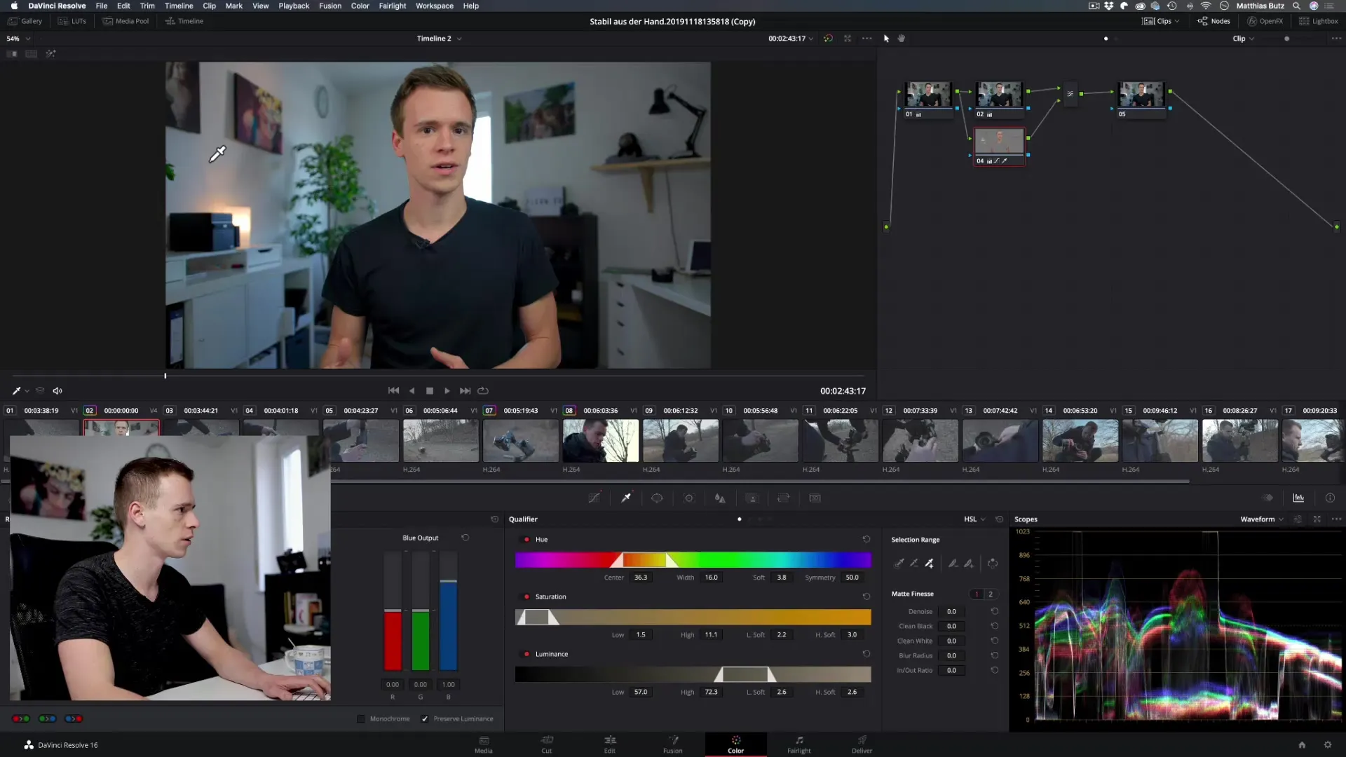 DaVinci Resolve: Effectief werken met de Qualifier DaVinci Resolve: Effectief werken met de Qualifier