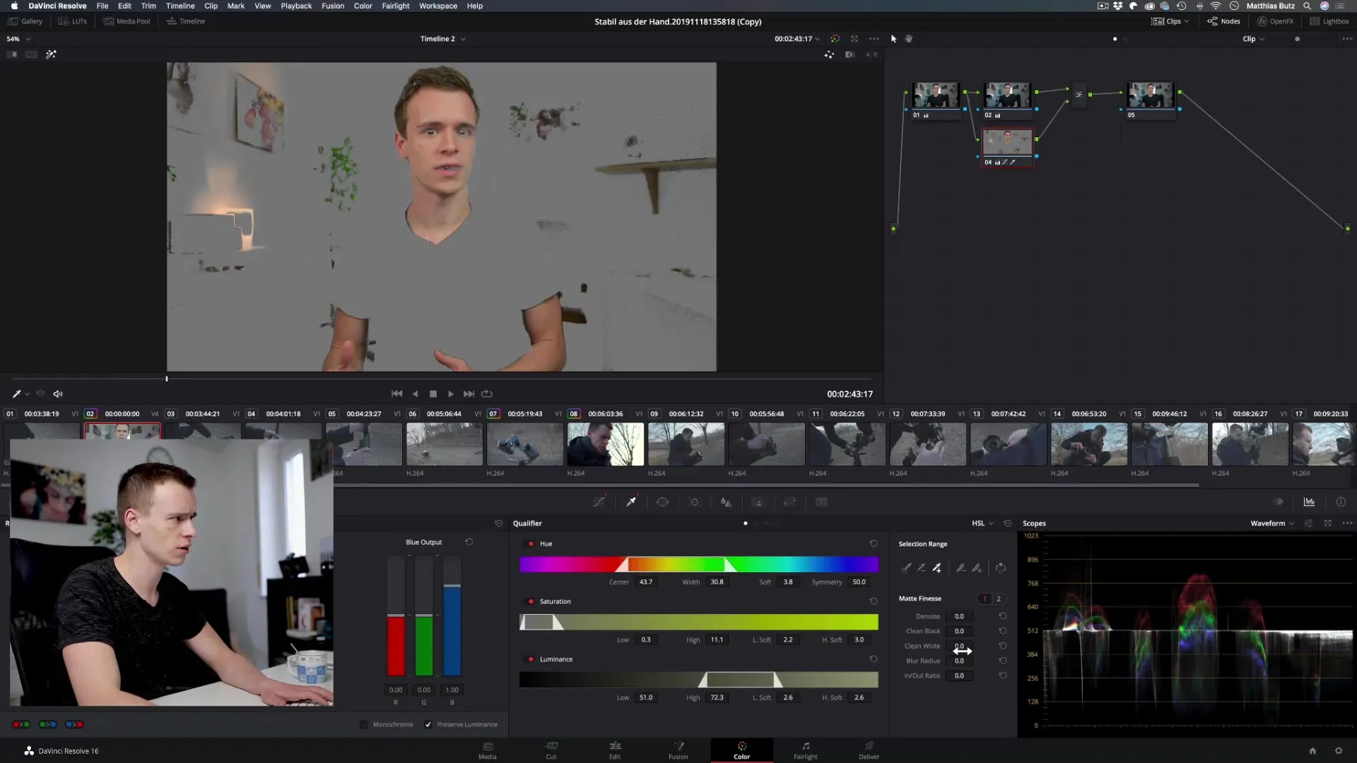 DaVinci Resolve: Effectief werken met de qualifier DaVinci Resolve: Effectief werken met de qualifier