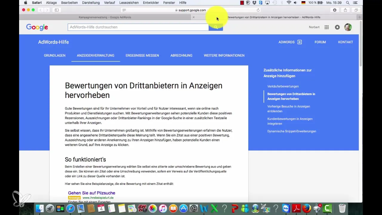 Vurderingserhvervelse i Google AdWords – Øge kundernes tillid Vurderingserweitering i Google AdWords – Øge kundetillid