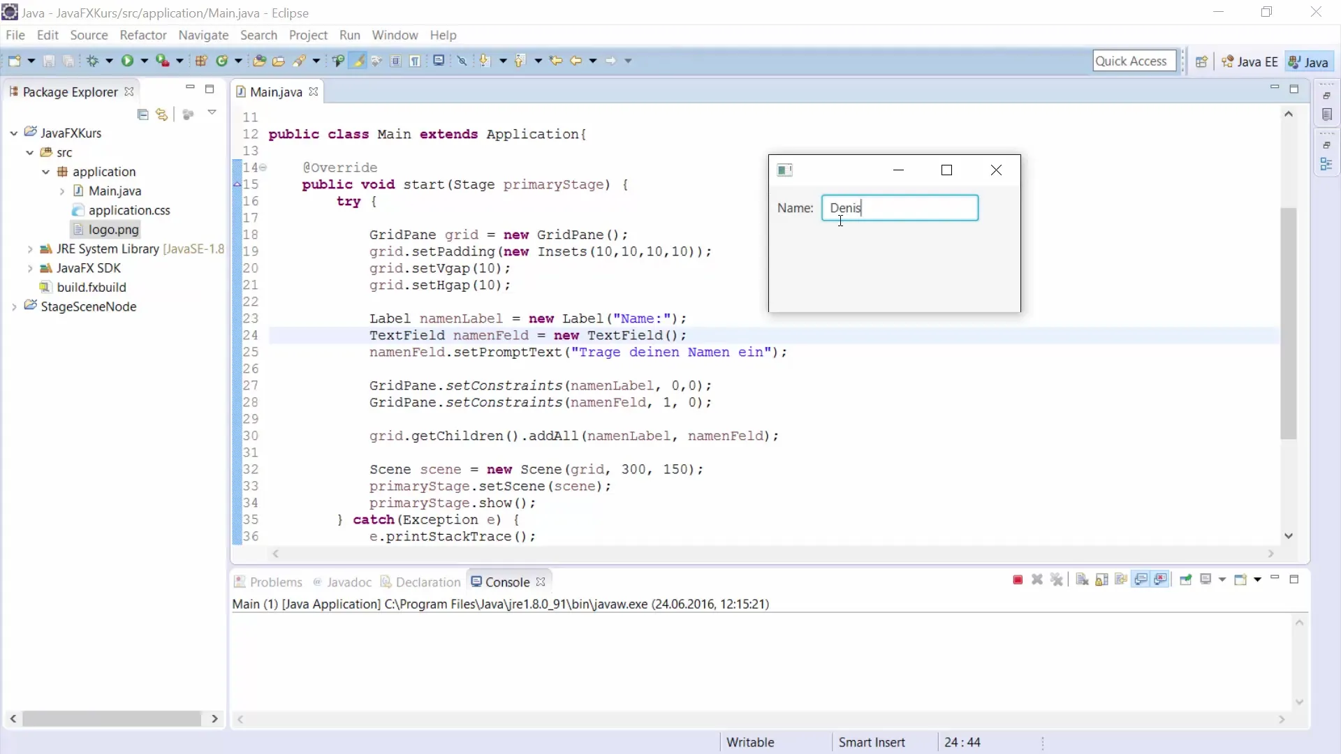 <TextField und GridPane in JavaFX effizient gestalten> TextField et GridPane en JavaFX : optimiser l'efficacité