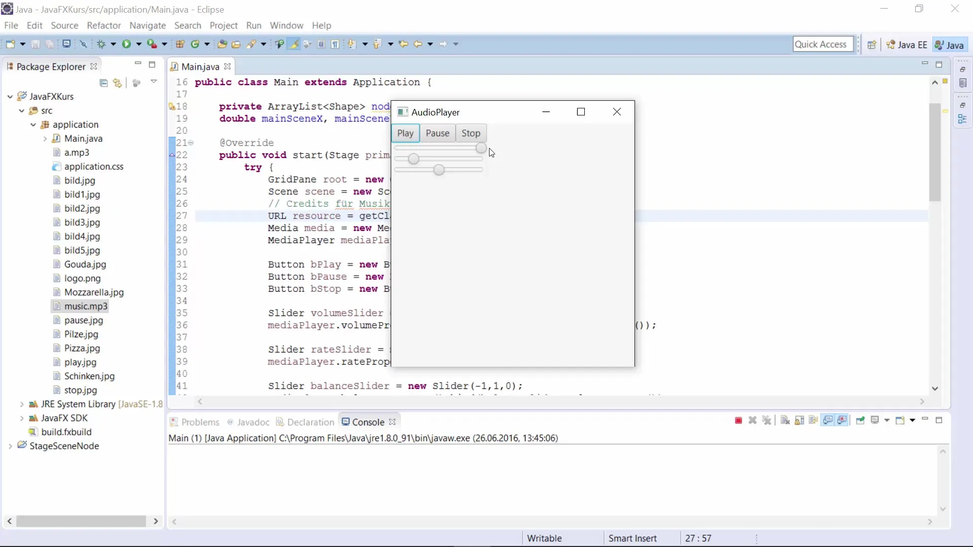 Ajustement des propriétés du lecteur multimédia avec JavaFX Ajustement des propriétés du Mediaplayer avec JavaFX