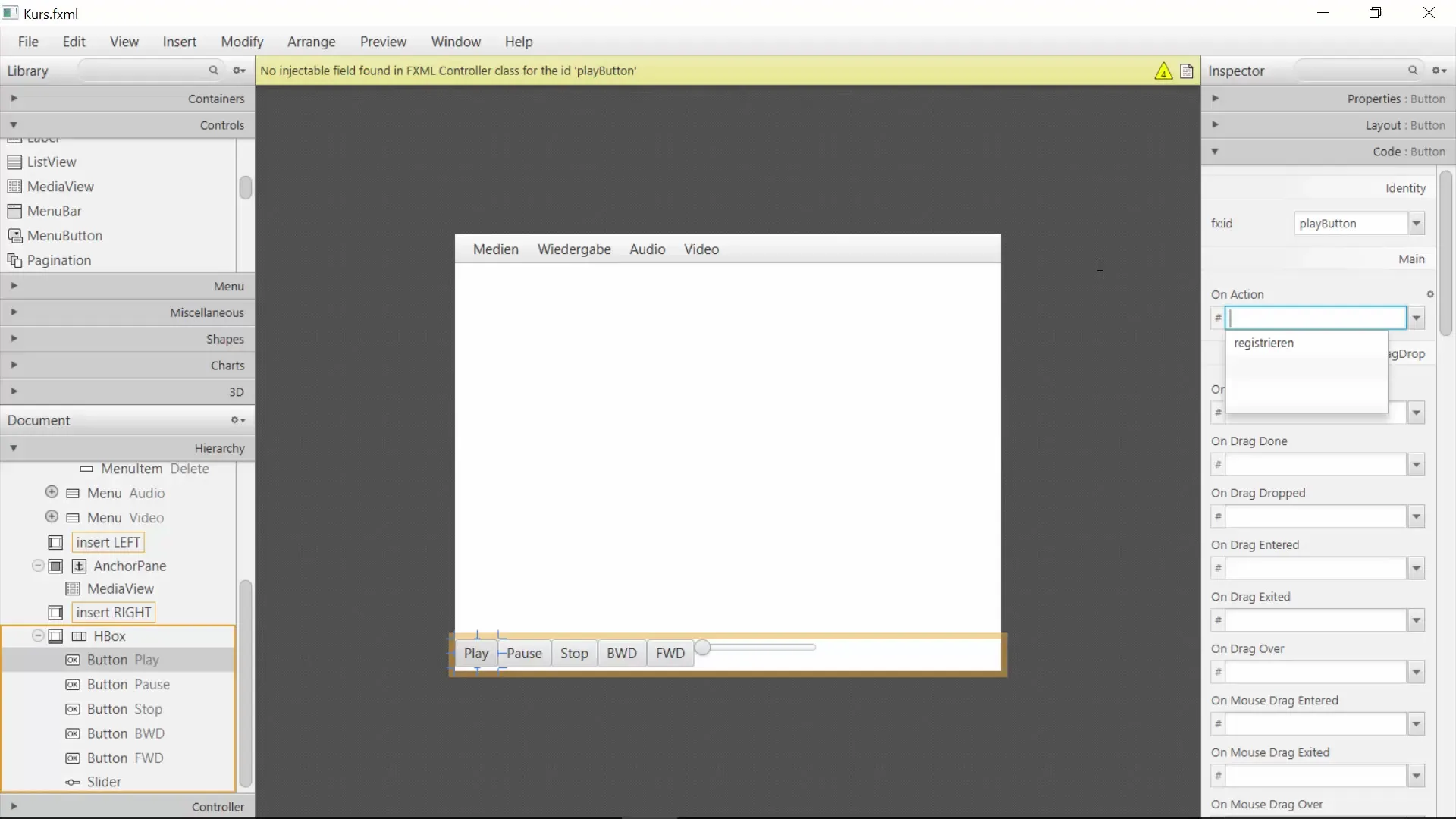 Création simple de lecteurs multimédias avec JavaFX <translatable>Créer un lecteur multimédia facilement avec JavaFX</translatable>