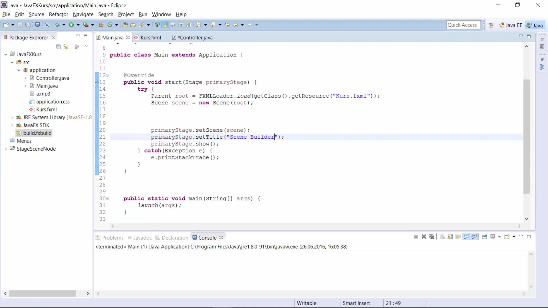Créer un lecteur multimédia facilement avec JavaFX <content>Créer un lecteur multimédia facilement avec JavaFX</content>