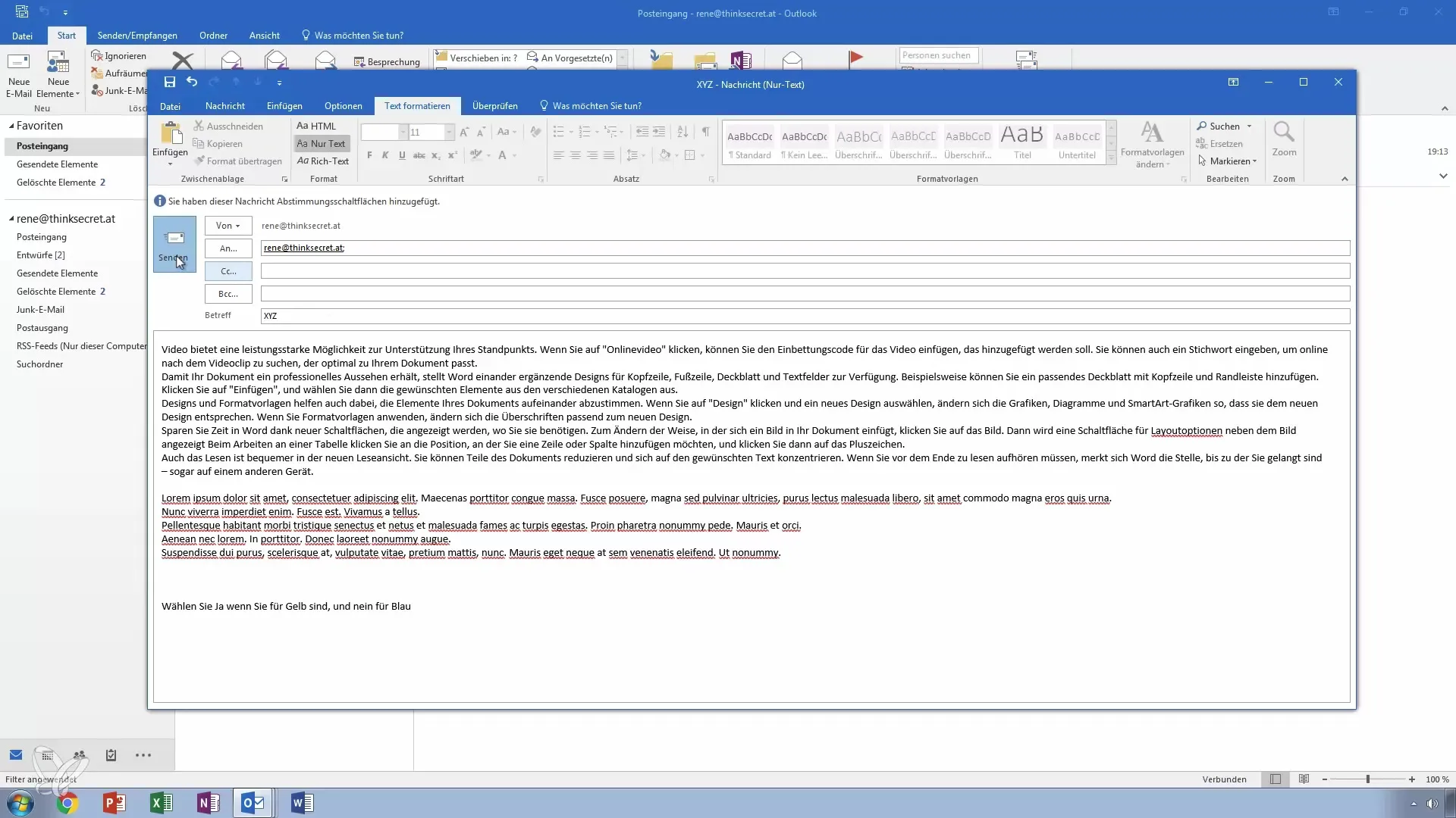 E-mail design and advanced features in Outlook E-mail design and advanced features in Outlook