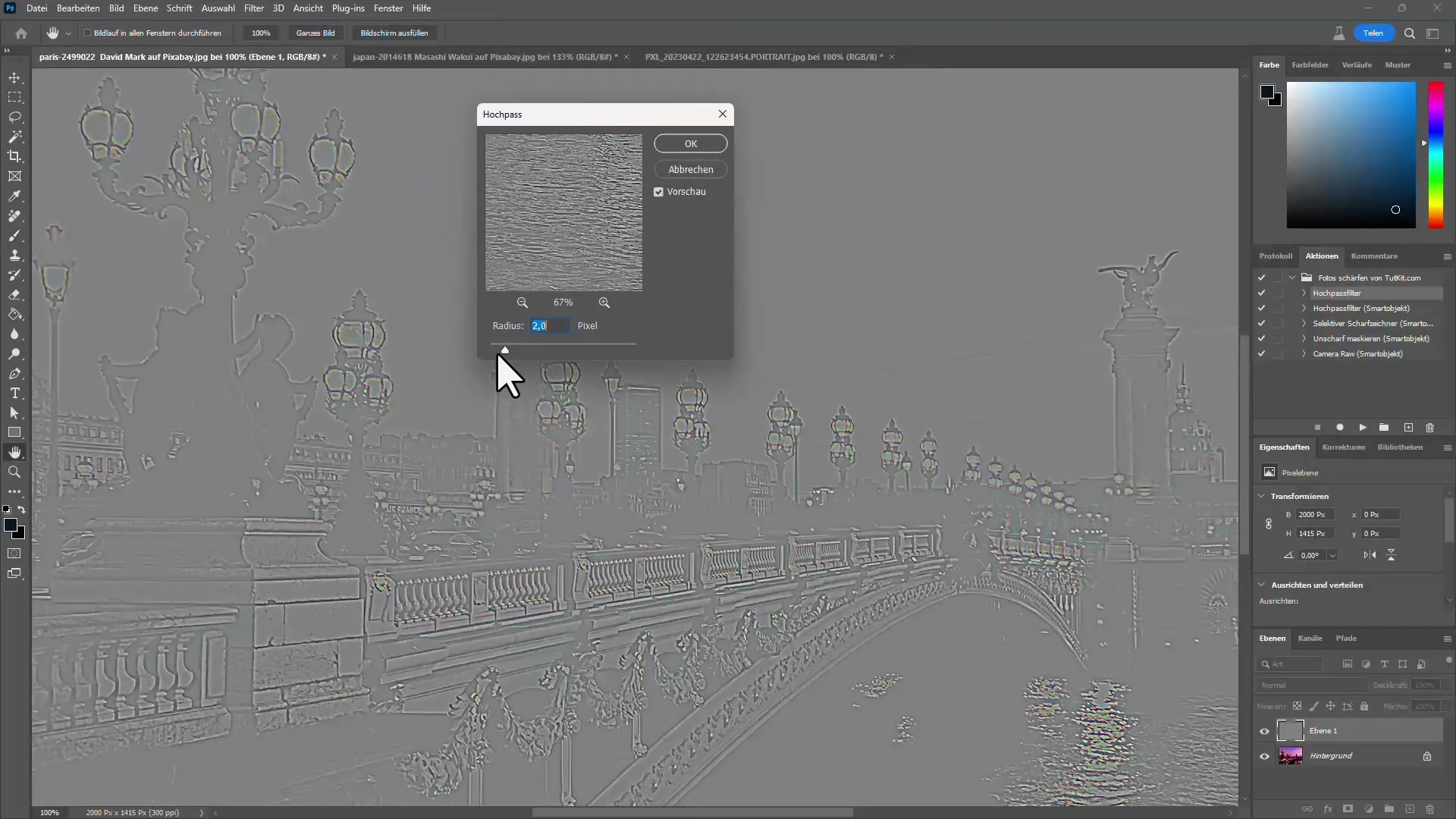Effektive måter å skjerpe bilder i Photoshop på
