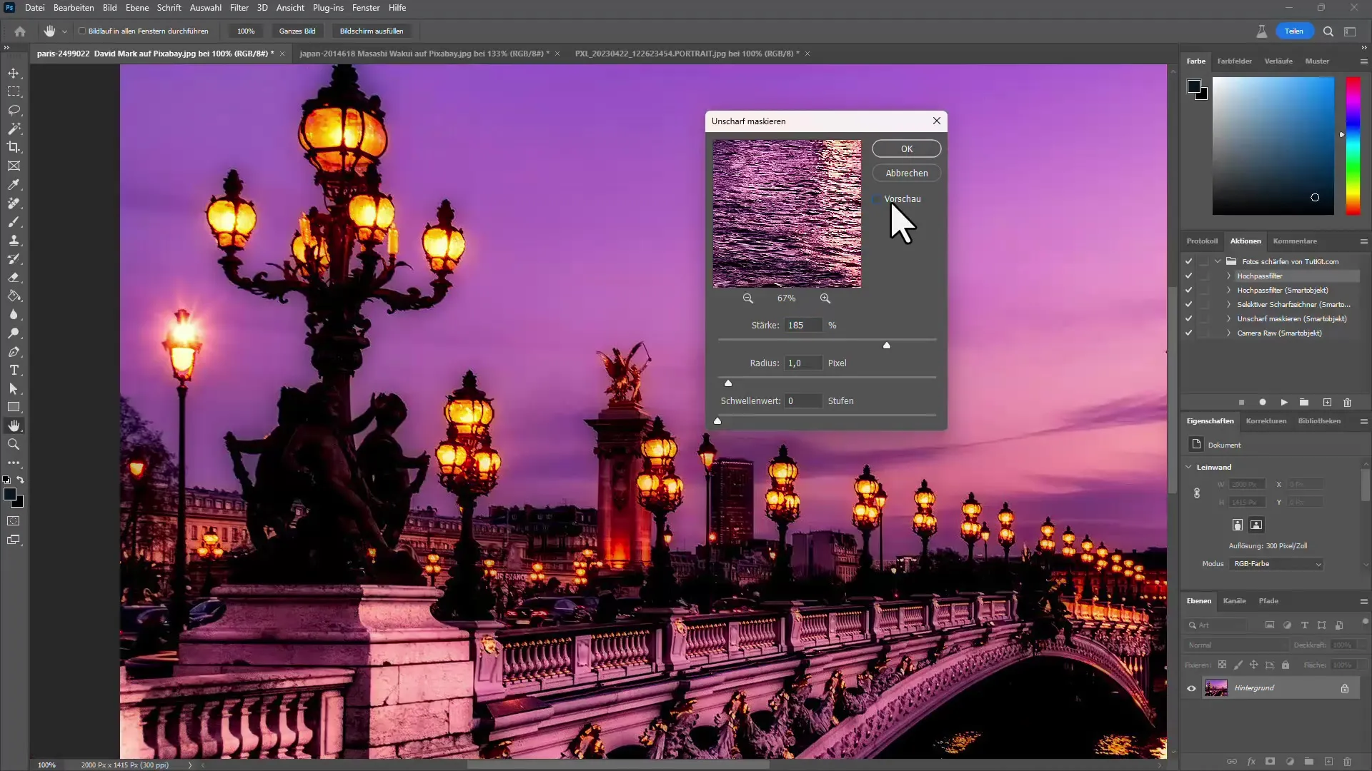 Effektive metoder for å skjerpe bilder i Photoshop