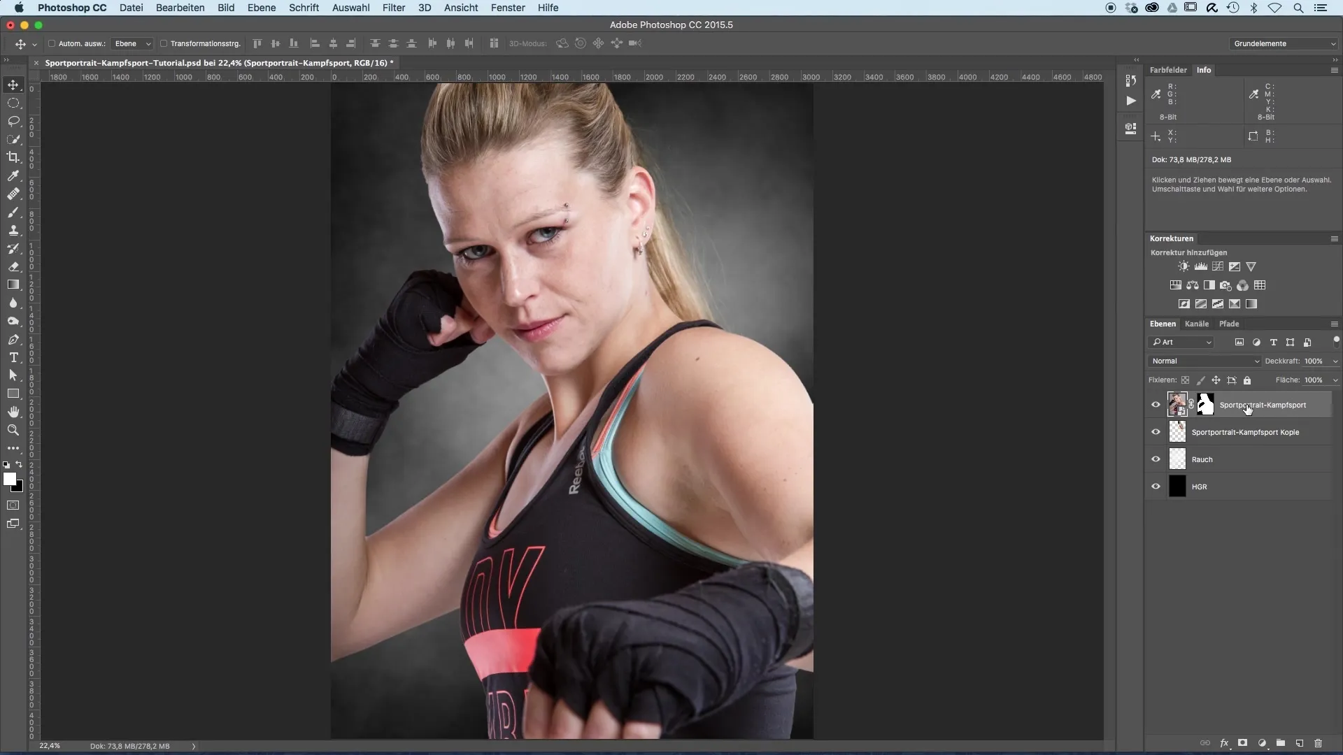 Retouching profissional para retratos esportivos com separação de frequência Edição profissional para retratos esportivos com separação de frequência