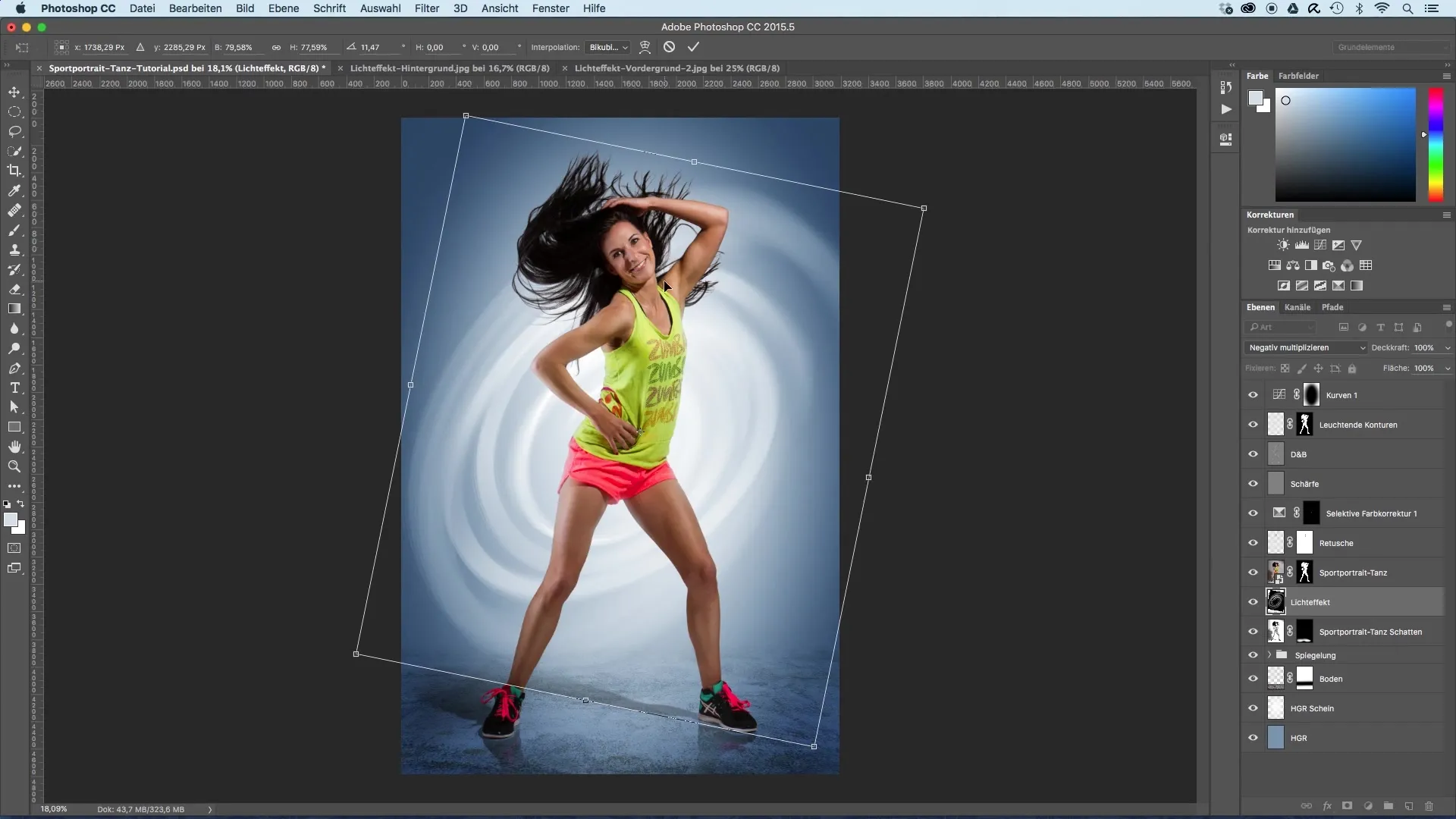 Creative use of lighting effects in sports portraits Creative use of light effects in sports portraits