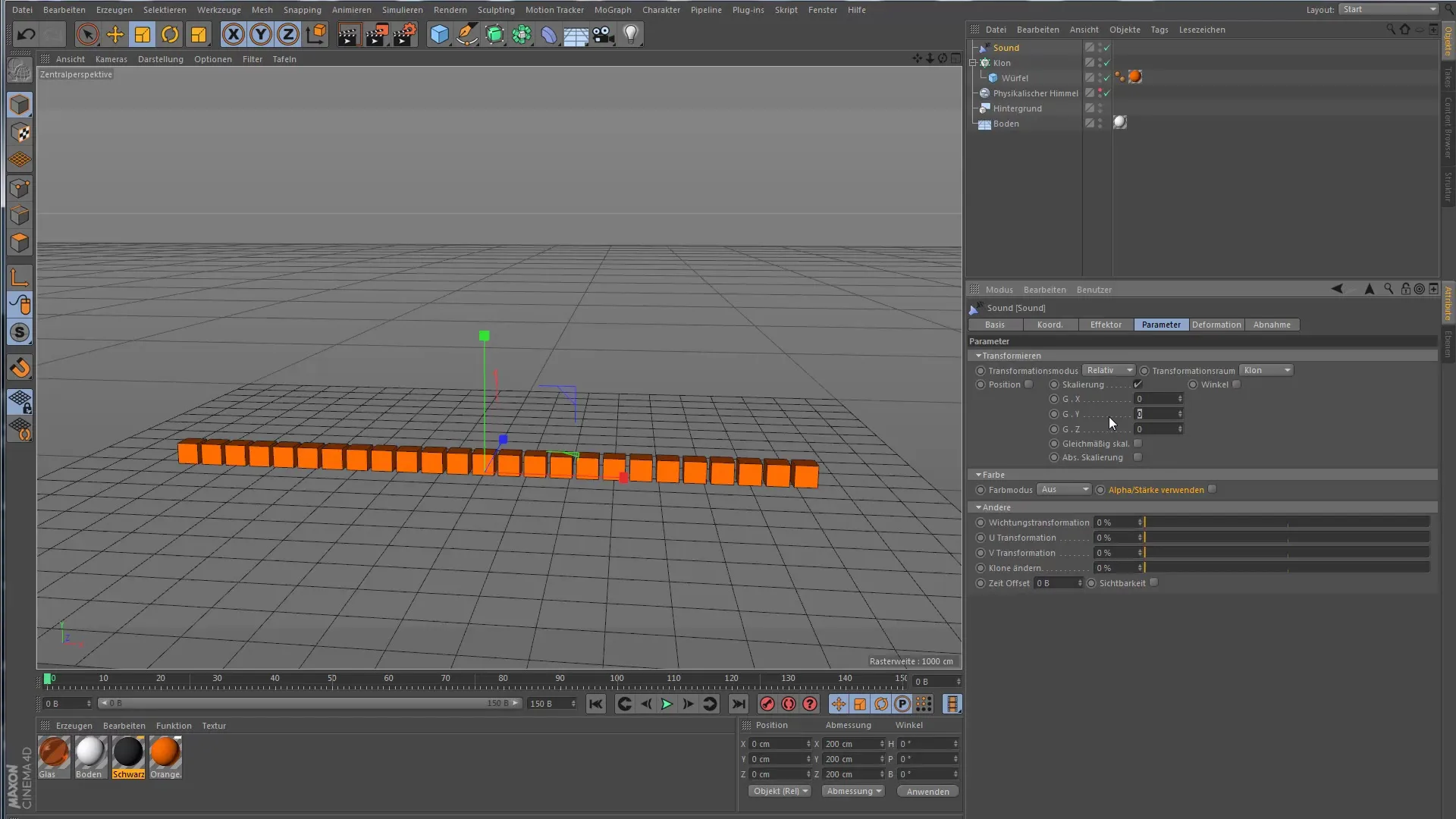 Klone dynamisch animieren mit Cinema 4D Sound-Effektor Klone dynamisch animieren mit Cinema 4D Sound-Effektor