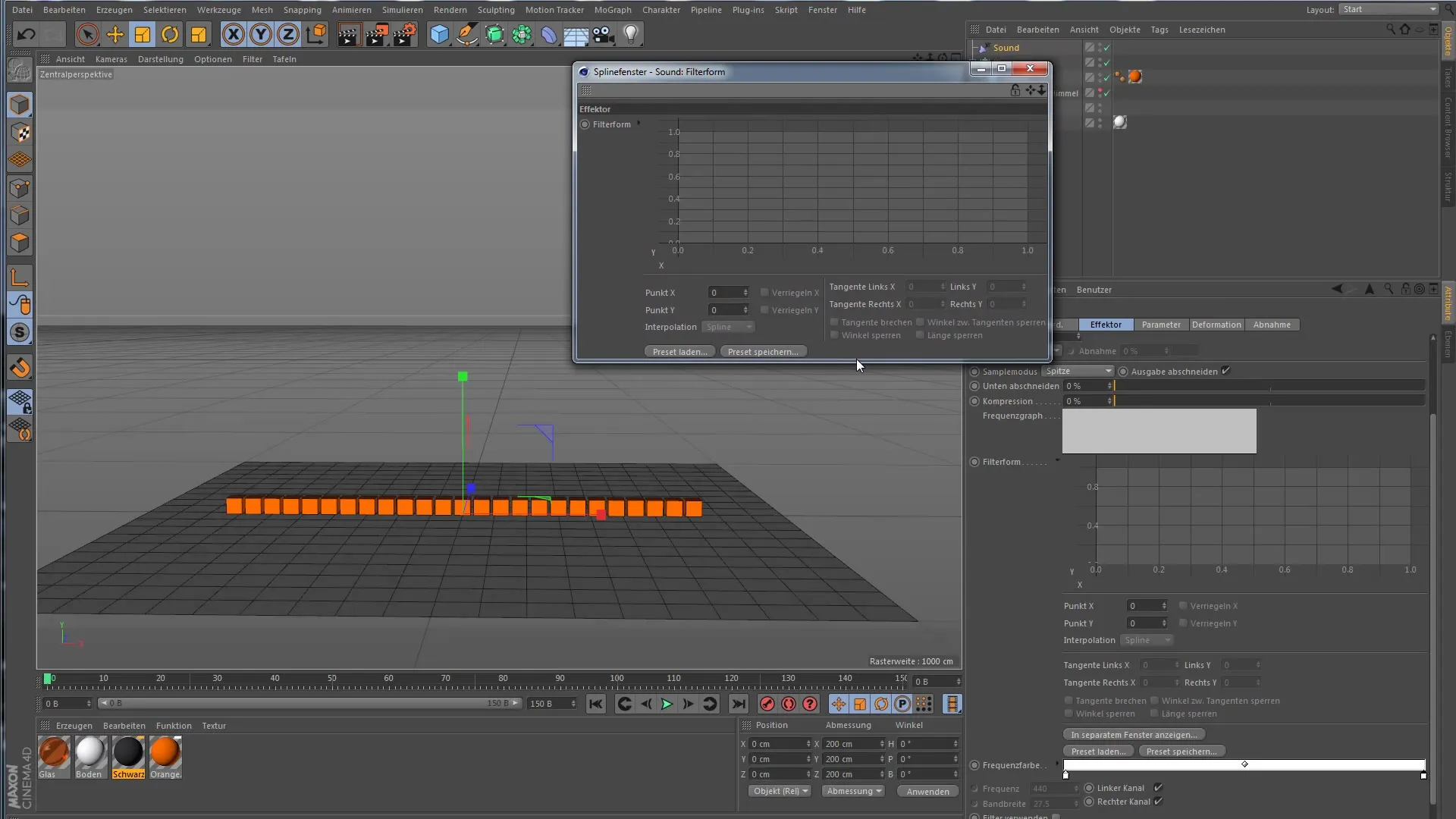 Klone dynamisch animieren mit Cinema 4D Sound-Effektor Klone dynamisch animieren mit Cinema 4D Sound-Effektor