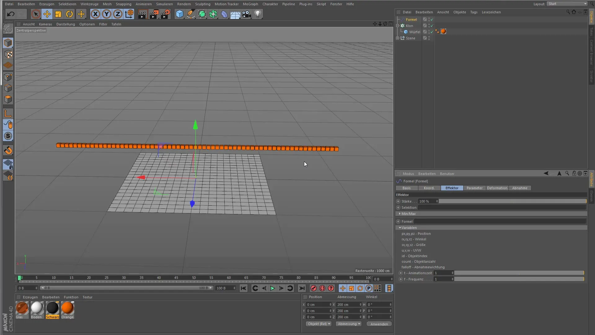 Effector de Fórmula E en Cinema 4D – Crear animaciones de clonación creativas Efecto de Fórmula en Cinema 4D: Crear animaciones de clonación creativas
