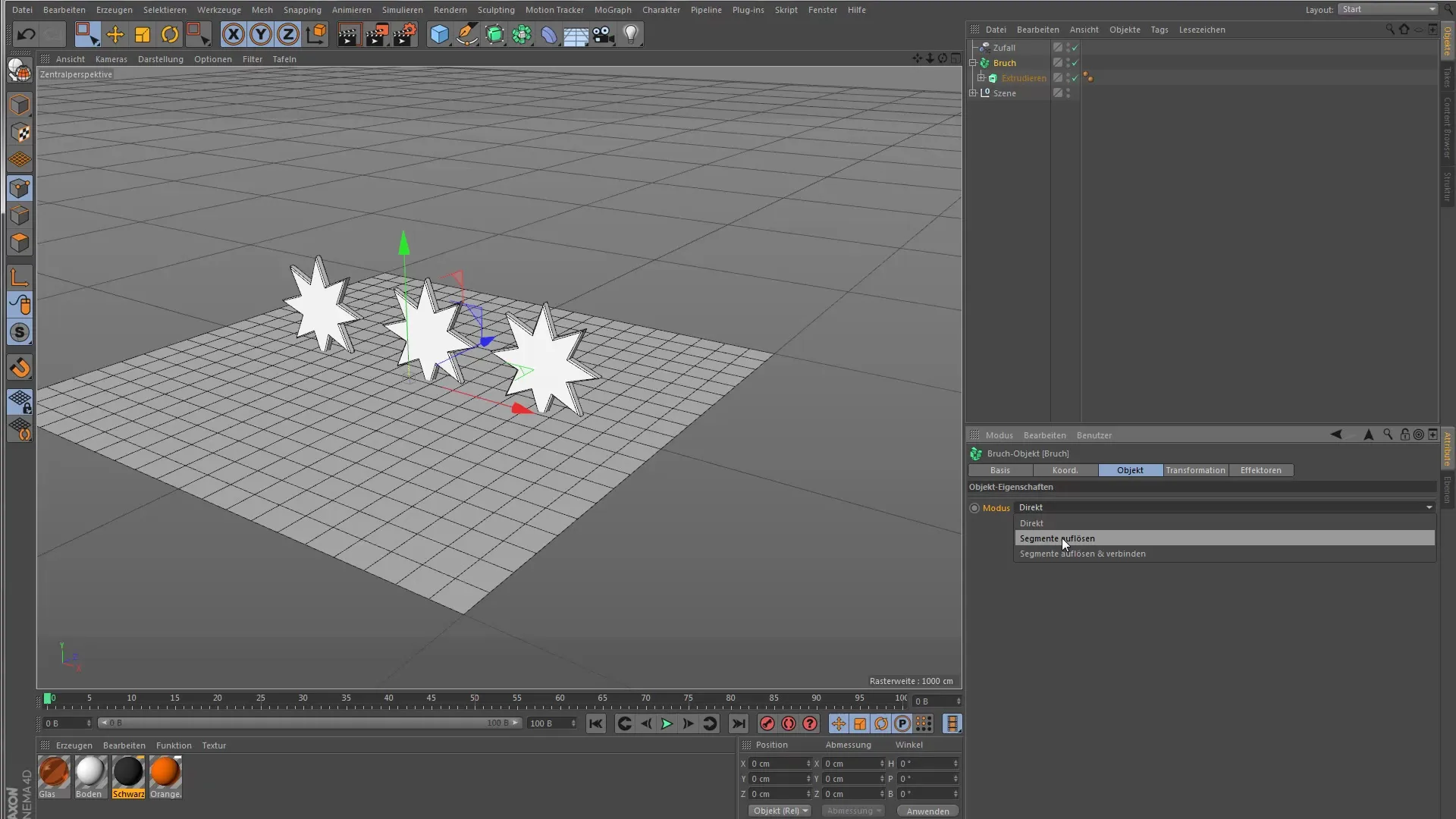 Utilizar el objeto fracturado en Cinema 4D de manera efectiva Utilizar objetos de fractura de manera efectiva en Cinema 4D