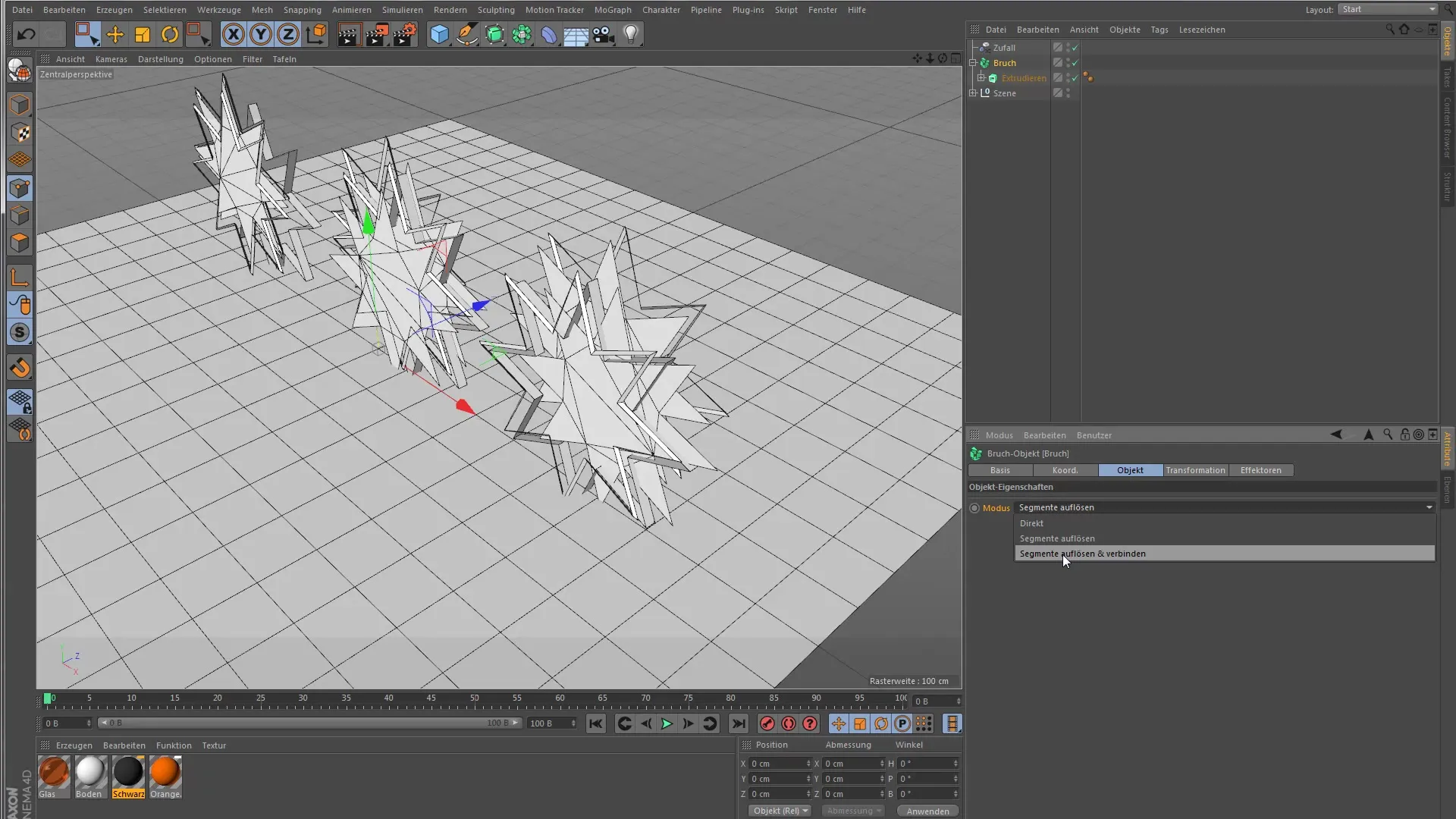 Utilizar el objeto de fractura en Cinema 4D de manera efectiva Utilizar objetos de ruptura de manera efectiva en Cinema 4D