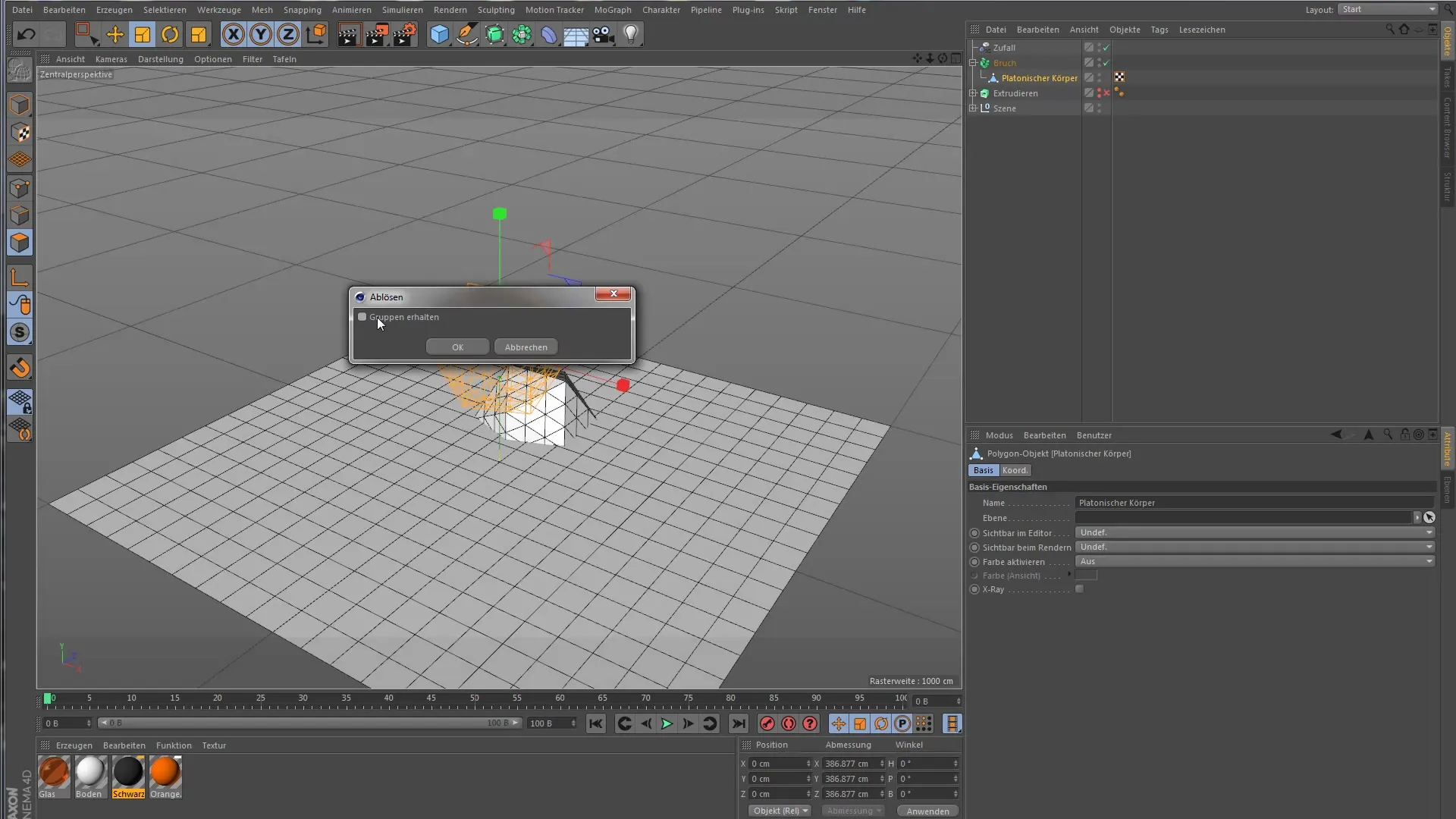 Utilizar objetos fracturados de manera efectiva en Cinema 4D Utilizar el objeto de fractura de manera efectiva en Cinema 4D