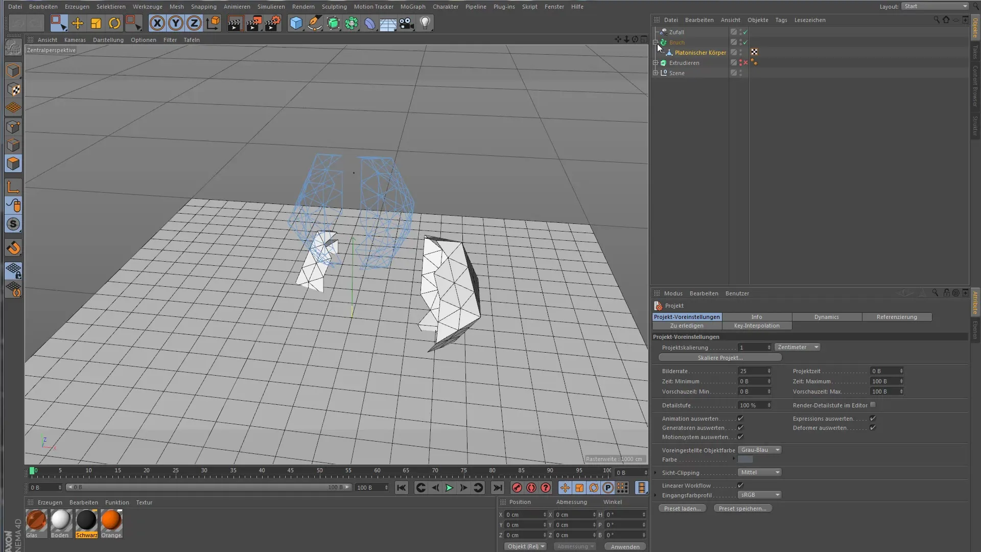Utilizar objetos fracturados de manera efectiva en Cinema 4D Usar objetos de fractura de manera efectiva en Cinema 4D