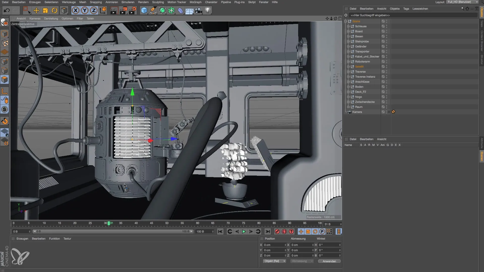 Raumstation modellieren in Cinema 4D - Tipps für die Ebenennutzung Raumstation modellieren in Cinema 4D - Tipps für die Ebenennutzung
