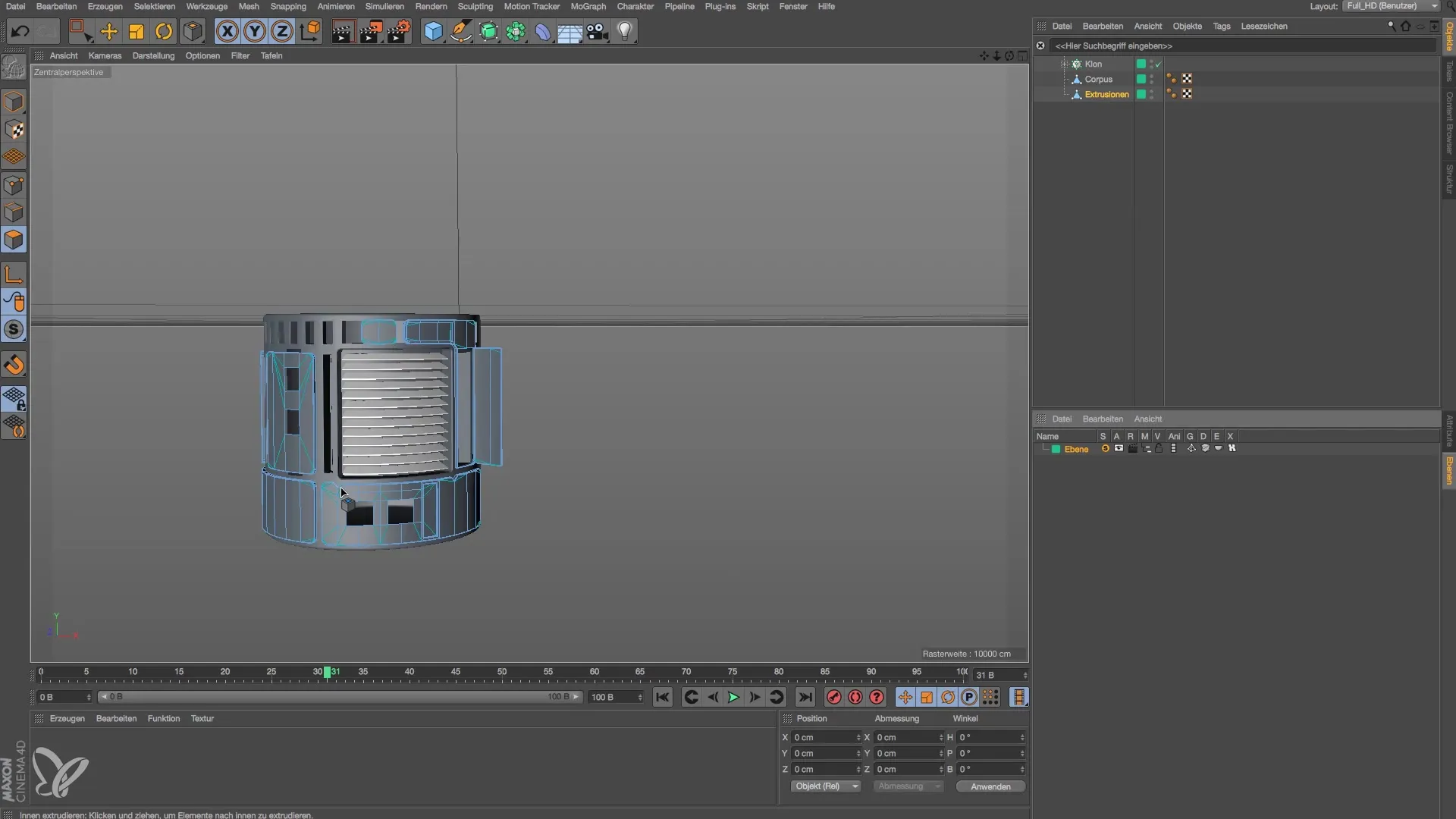 Raumstation modellieren in Cinema 4D - Tipps für die Ebenennutzung Raumstation modellieren in Cinema 4D - Tipps für die Ebenennutzung