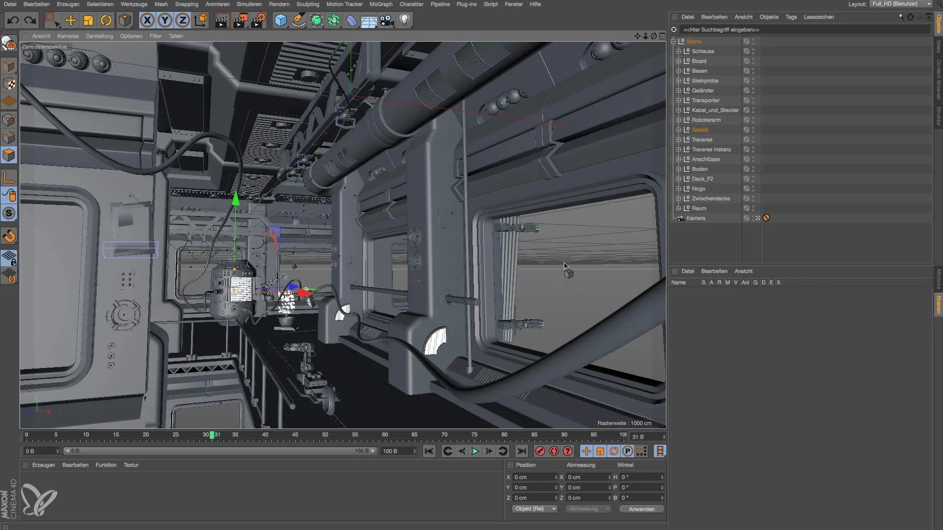 Raumstation modellieren in Cinema 4D - Tipps für die Ebenennutzung Raumstation modellieren in Cinema 4D - Tipps für die Ebenennutzung