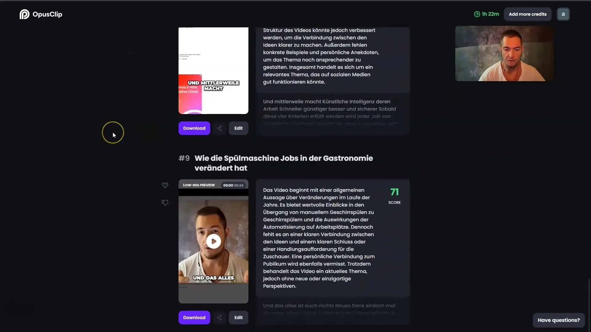 Creación eficiente de YouTube Shorts, Instagram Reels y vídeos de TikTok con Opus Pro