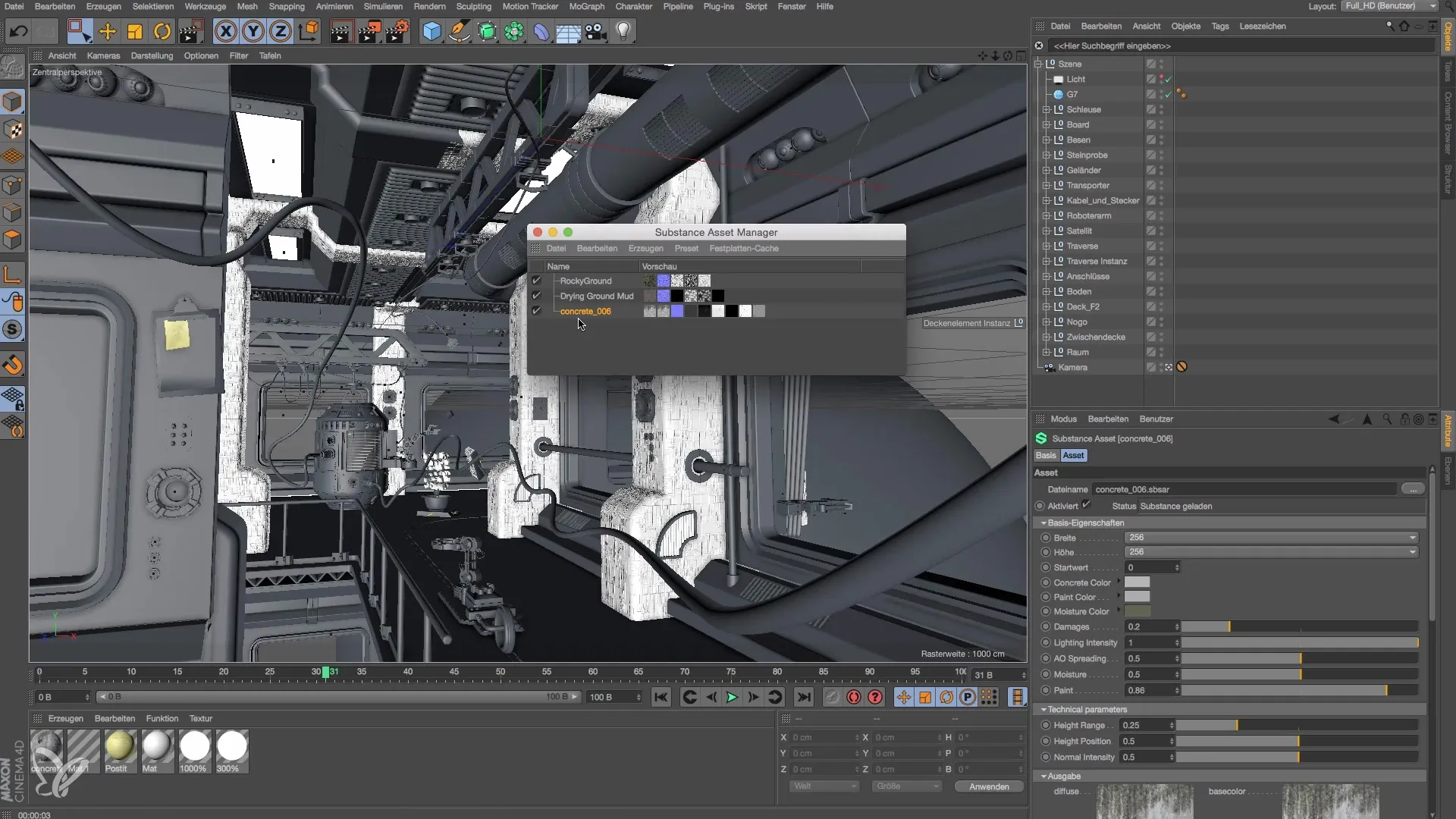 Cinema 4D Raumstation erstellen und beleuchten mit Substance Cinema 4D Raumstation erstellen und beleuchten mit Substance