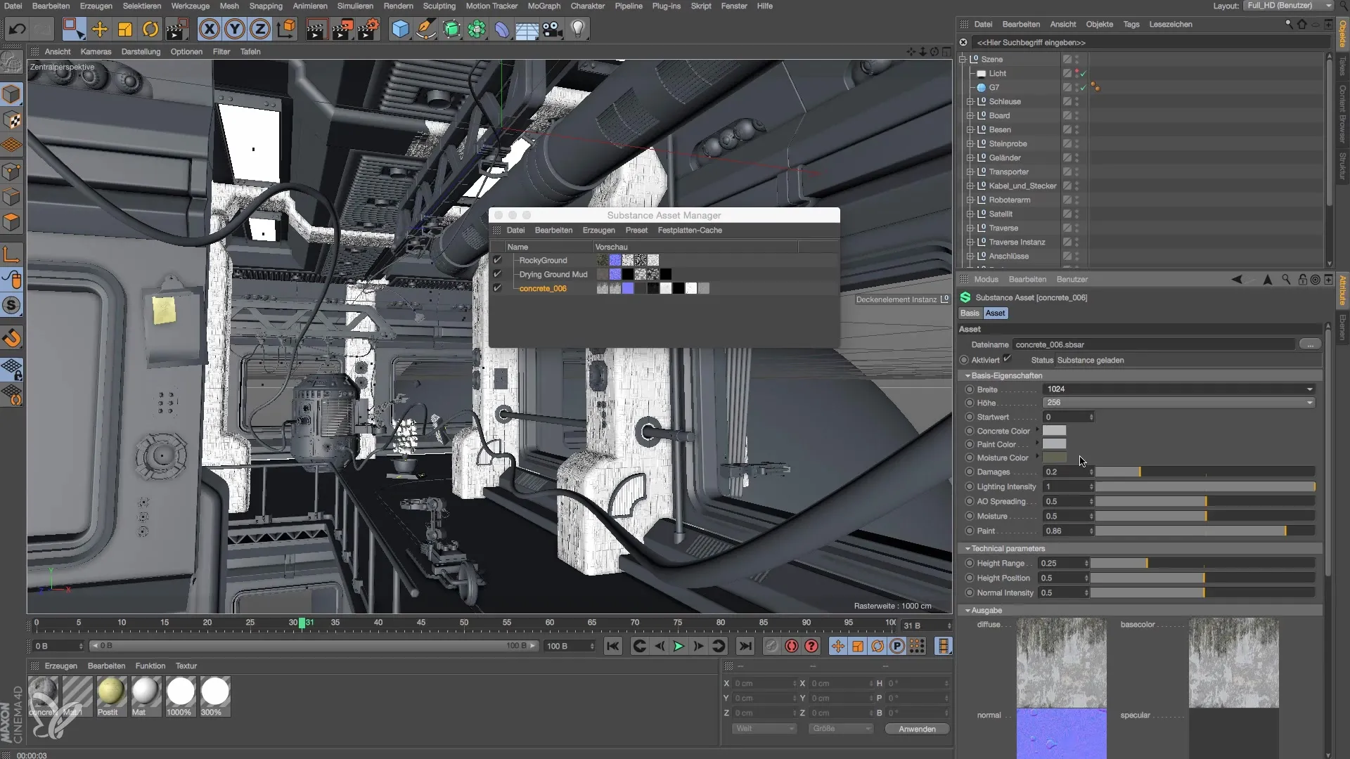 Cinema 4D Raumstation erstellen und beleuchten mit Substance Cinema 4D Raumstation erstellen und beleuchten mit Substance