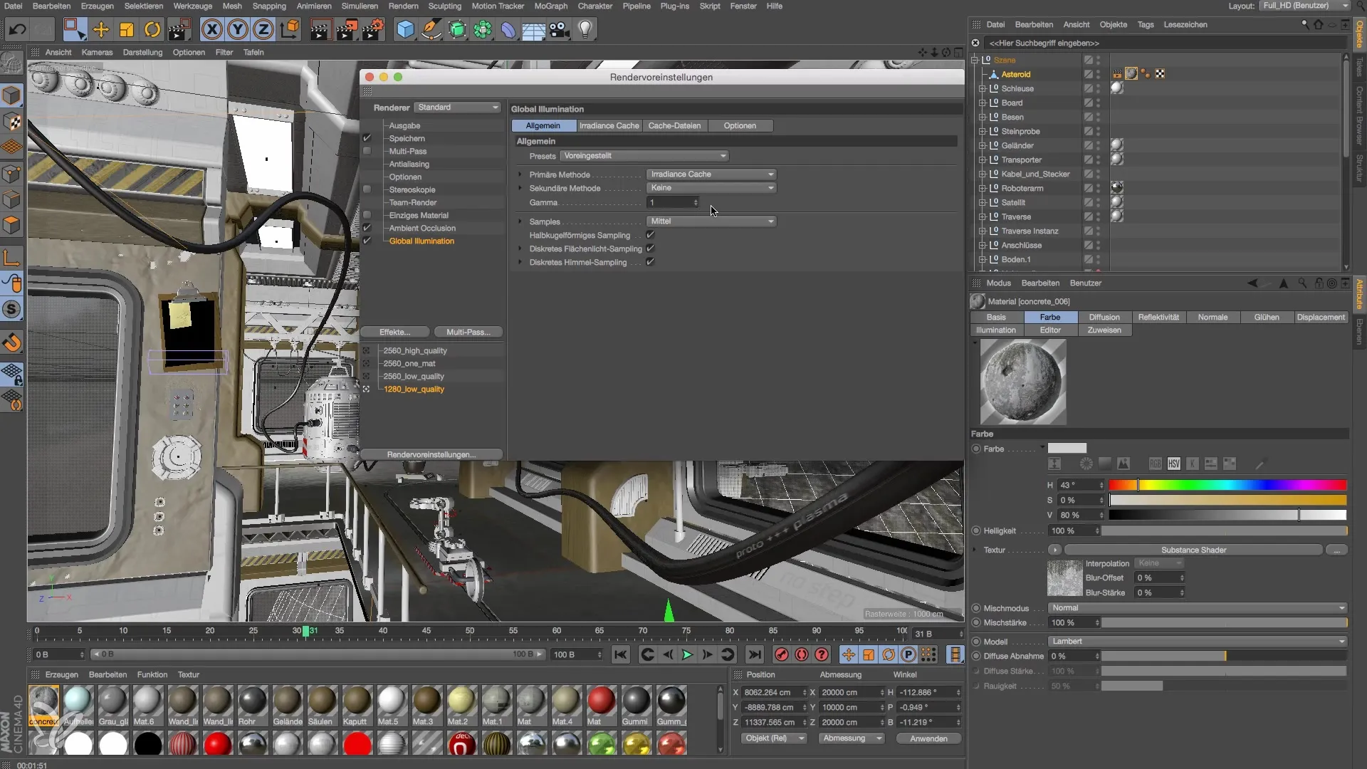 Моделирование и освещение космической станции в Cinema 4D Моделирование и освещение космической станции в Cinema 4D