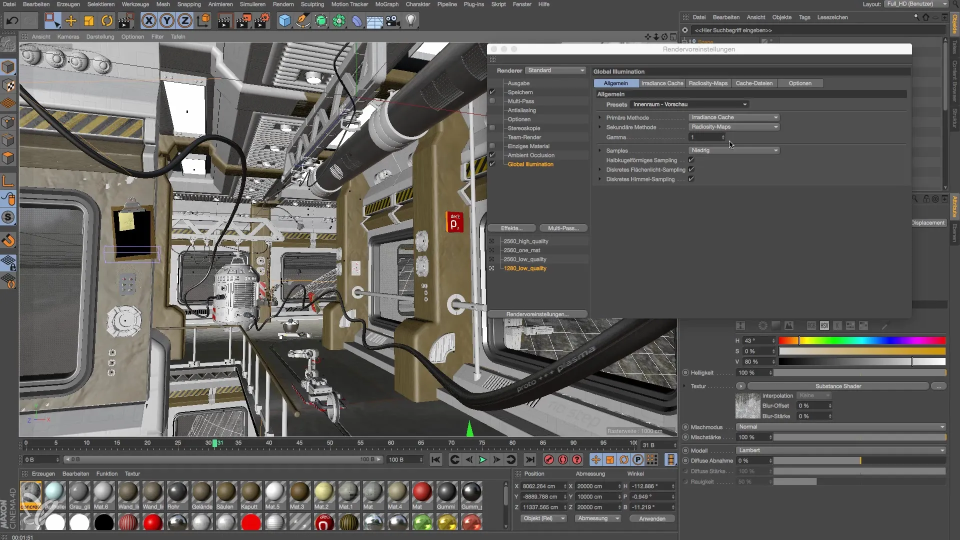 Моделирование и освещение космической станции в Cinema 4D Моделирование и освещение космической станции в Cinema 4D