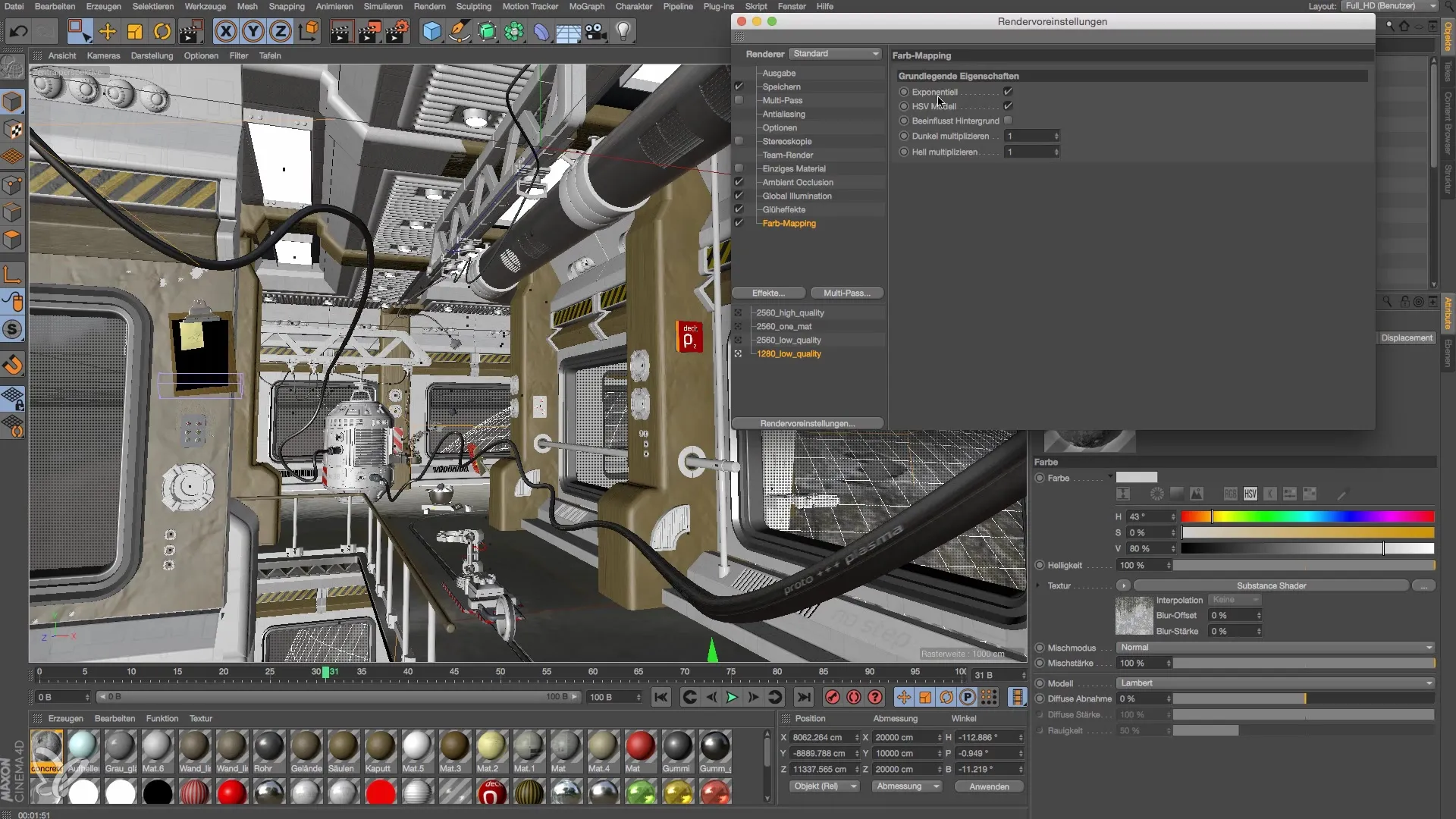 Моделирование и освещение космической станции в Cinema 4D Моделирование и освещение космической станции в Cinema 4D