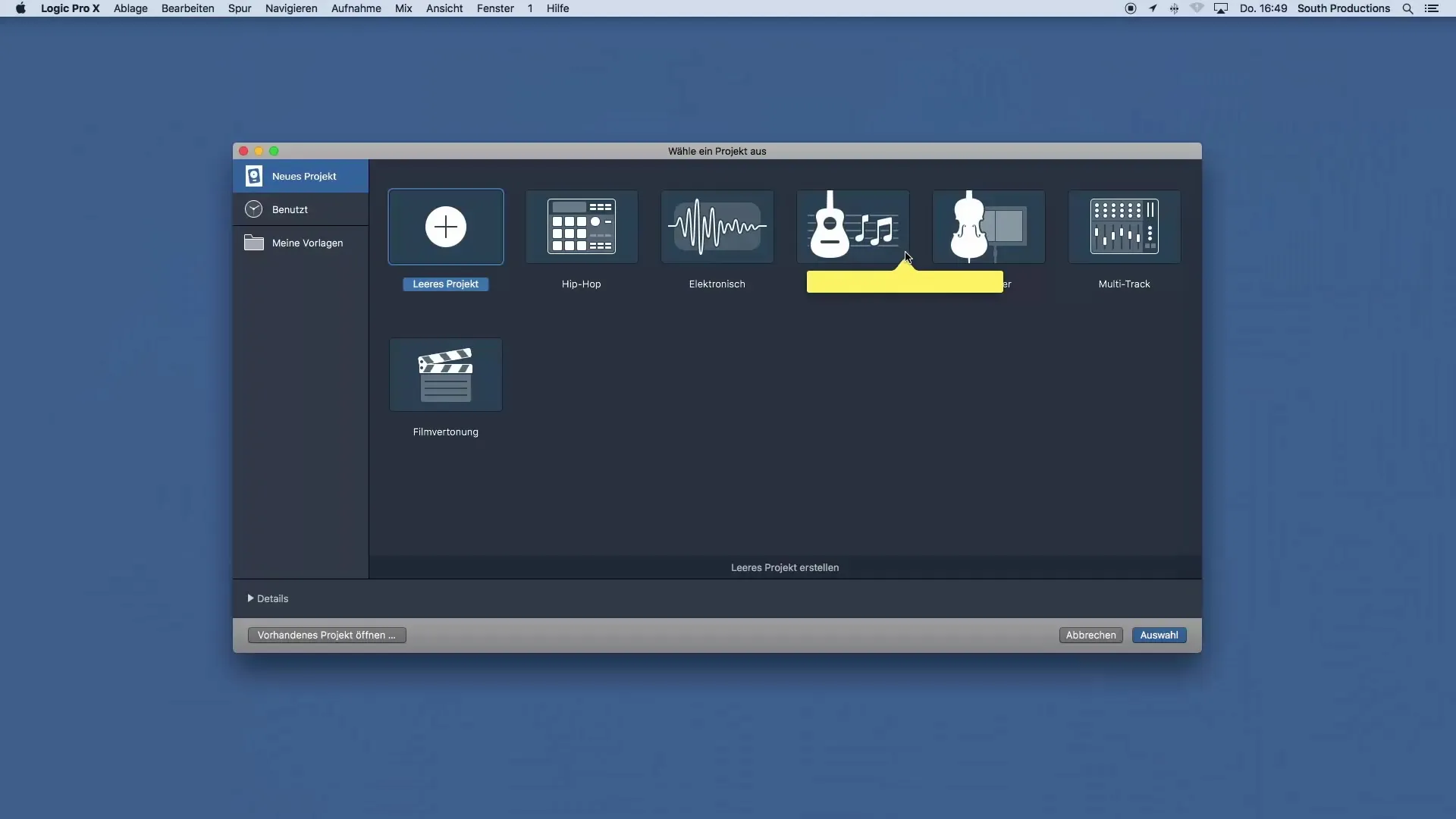 Creating a project in Logic Pro X – Introduction to Music Production Creating a project in Logic Pro X – Introduction to Music Production