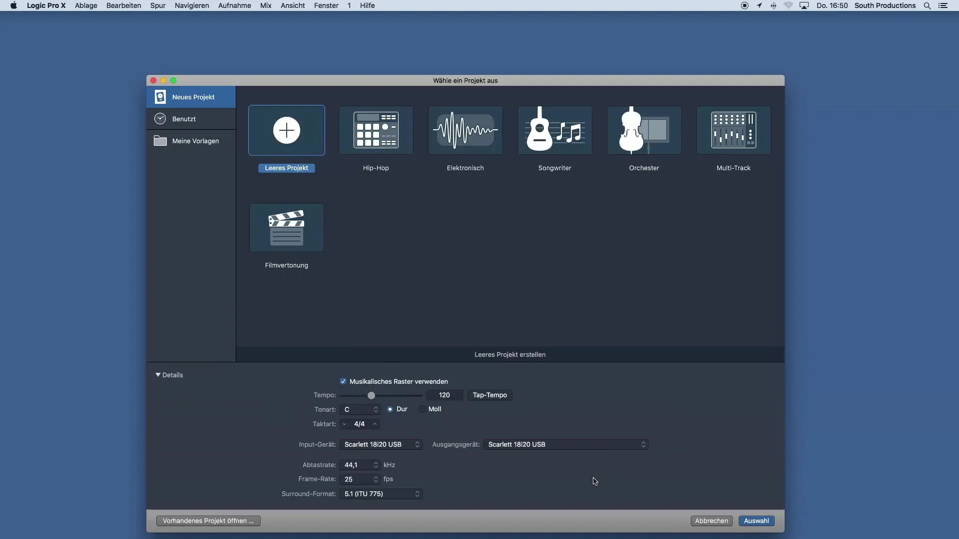Crear un proyecto en Logic Pro X - Introducción a la producción musical