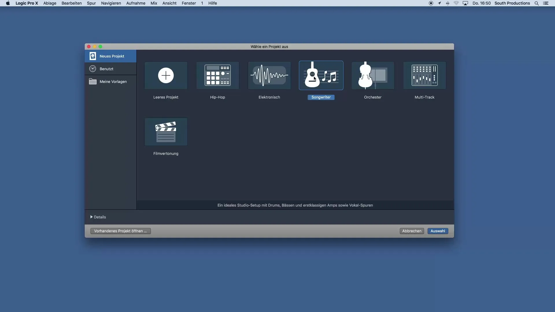 Create a project in Logic Pro X – Introduction to music production Creating a project in Logic Pro X – Introduction to Music Production