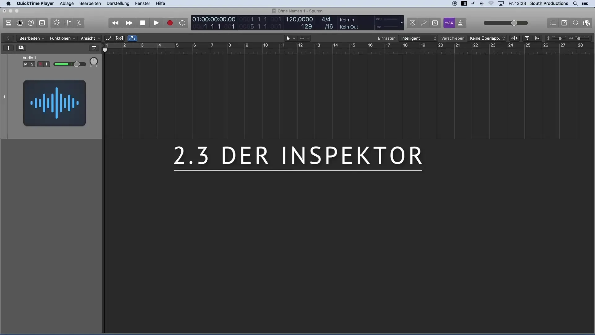 Logic Pro X: Uso efectivo del Inspector