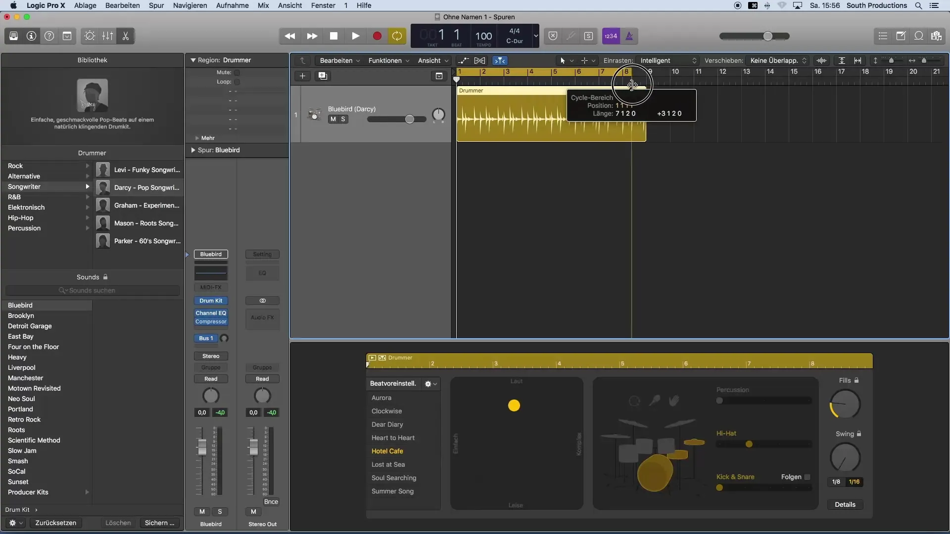 Creating drum grooves in Logic Pro X