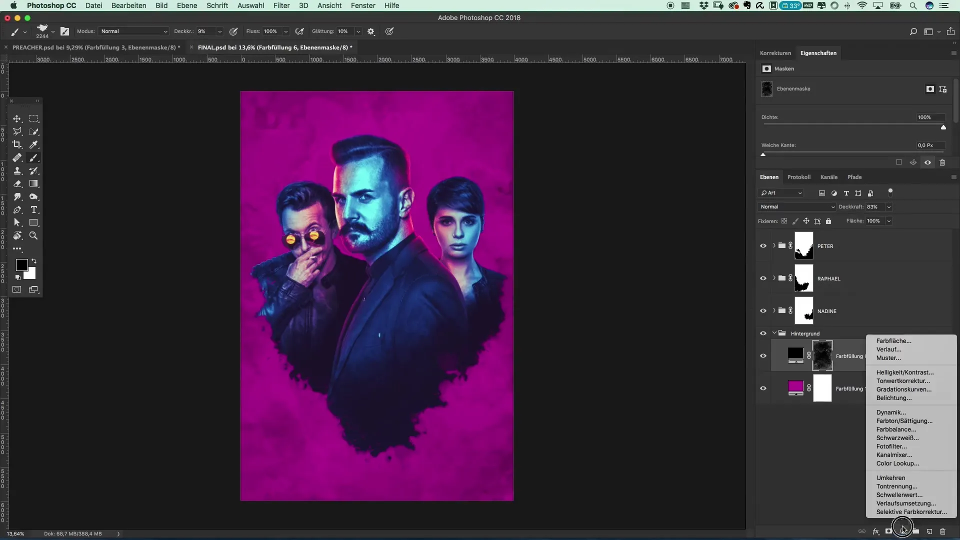 Filmplakat im Preacher-Stil mit Grunge-Effekt gestalten Filmplakat im Preacher-Stil mit Grunge-Effekt gestalten