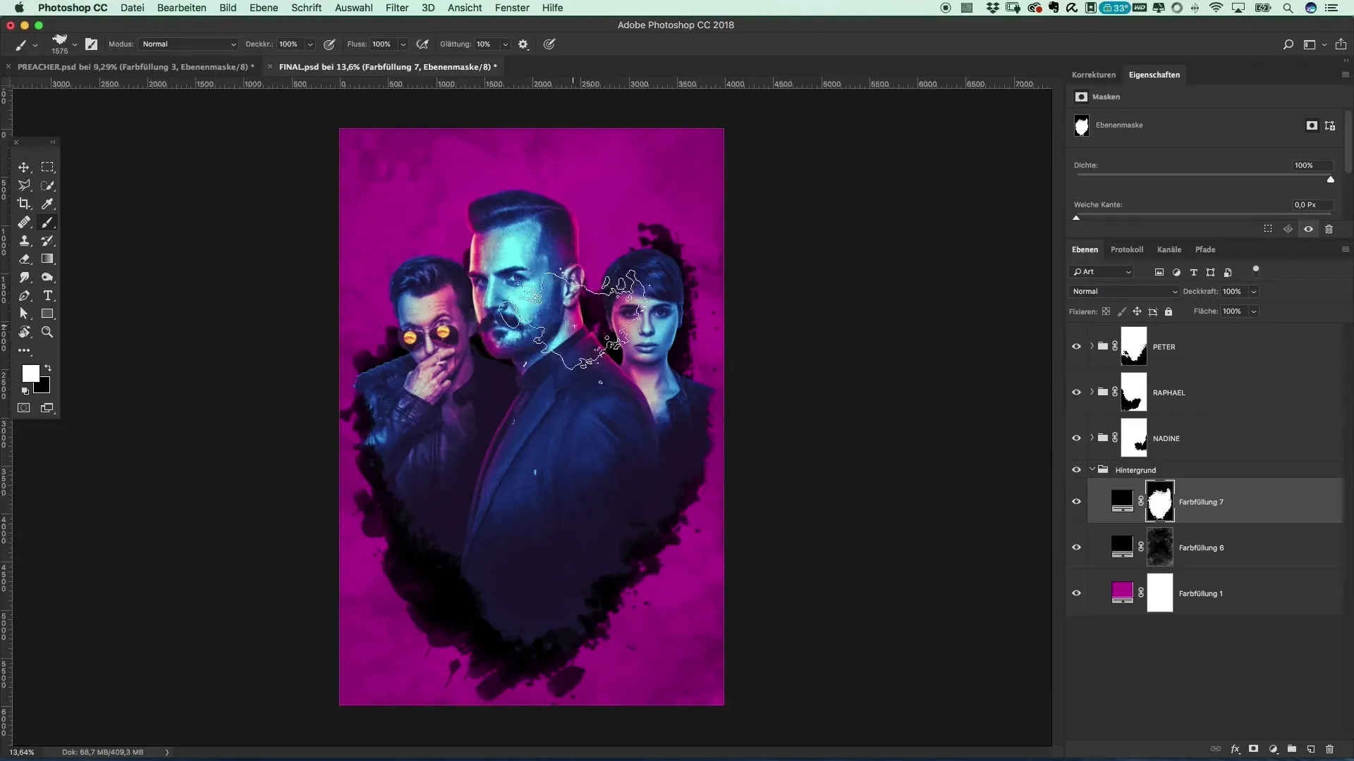 Filmplakat im Preacher-Stil mit Grunge-Effekt gestalten Filmplakat im Preacher-Stil mit Grunge-Effekt gestalten