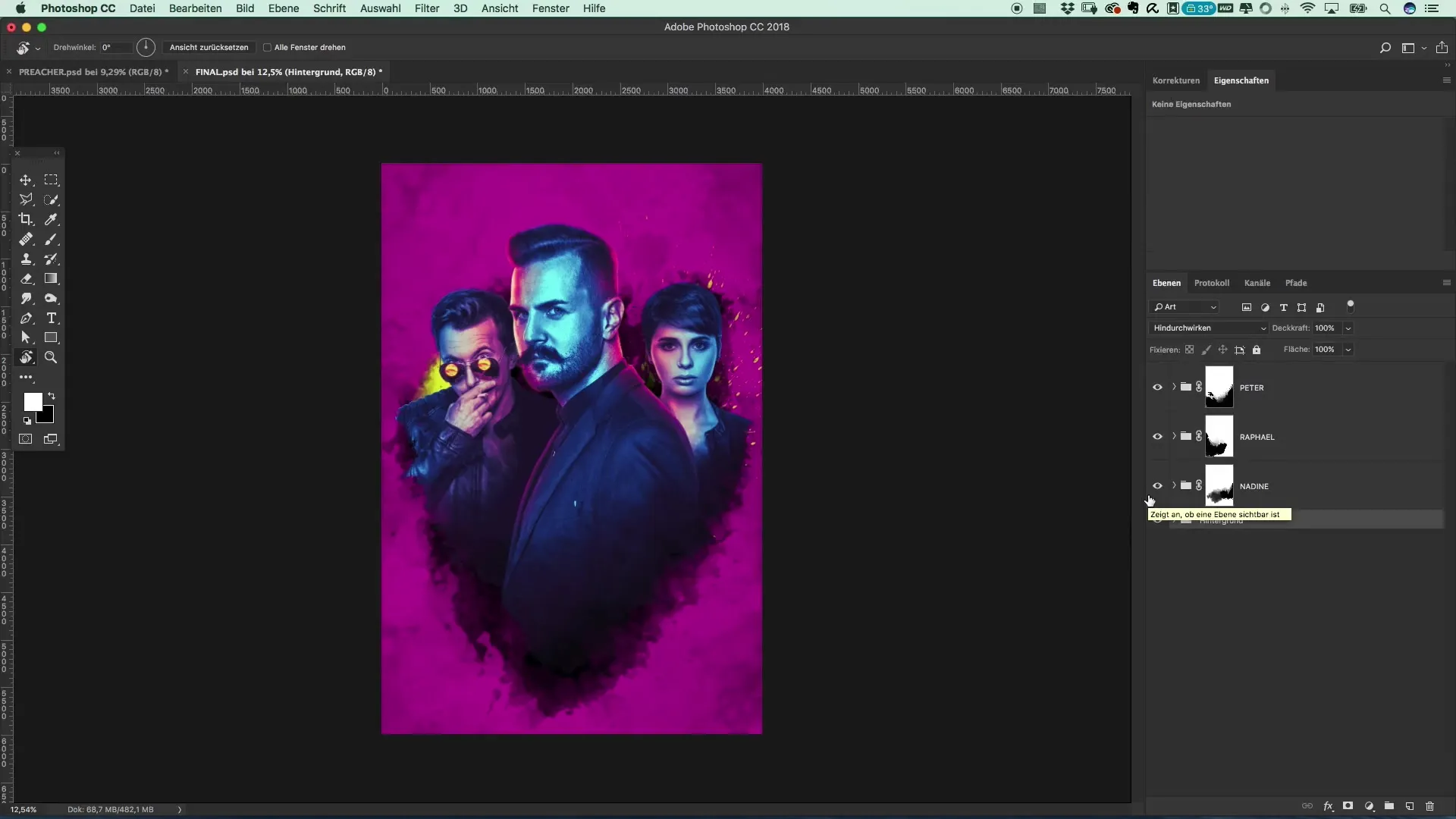 Filmplakat im Preacher-Stil mit Grunge-Effekt gestalten Filmplakat im Preacher-Stil mit Grunge-Effekt gestalten