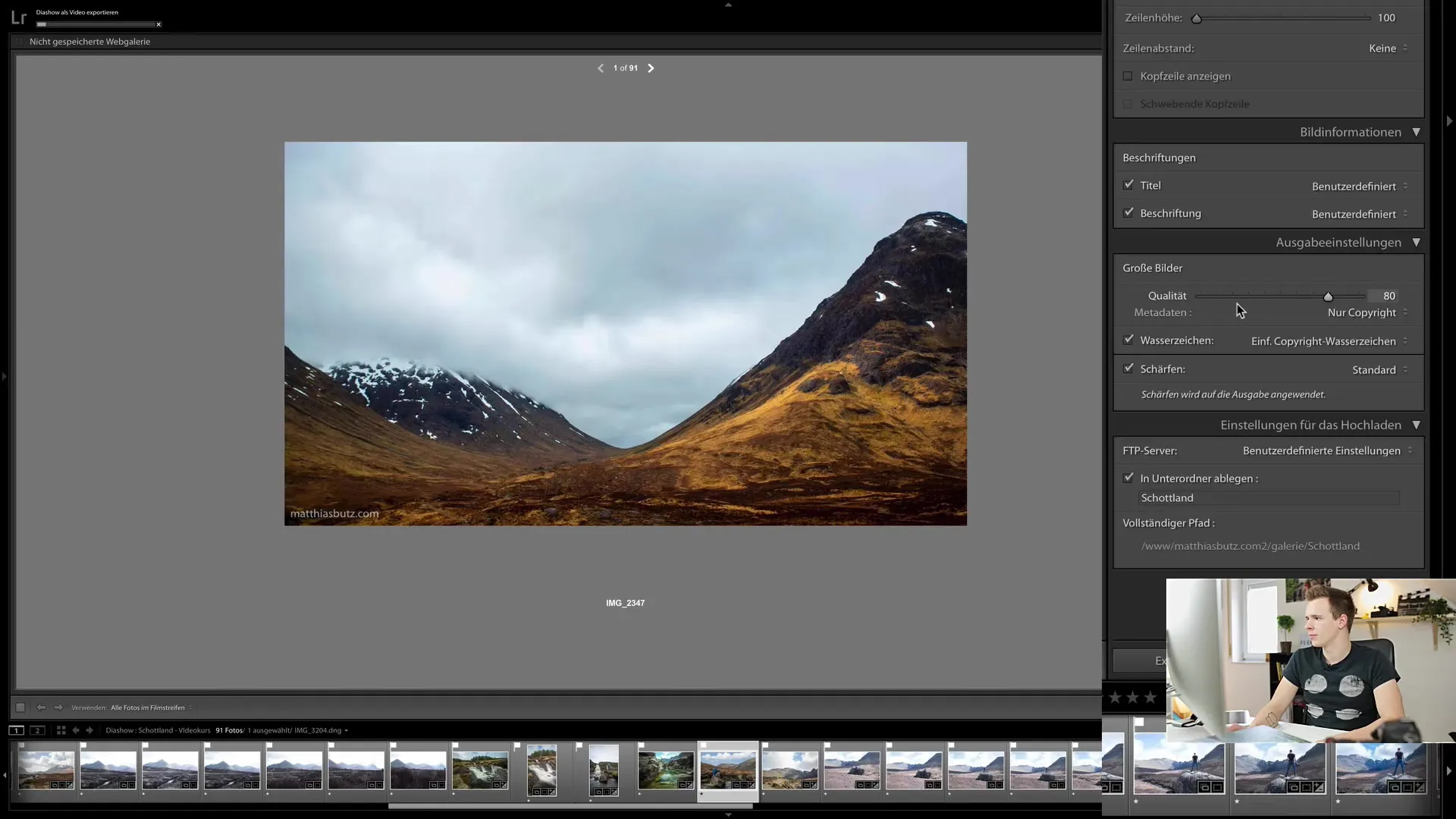Como criar facilmente uma galeria online com o Lightroom Classic CC