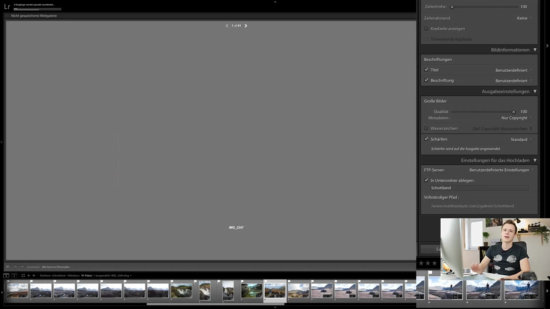 Como criar facilmente uma galeria online com o Lightroom Classic CC