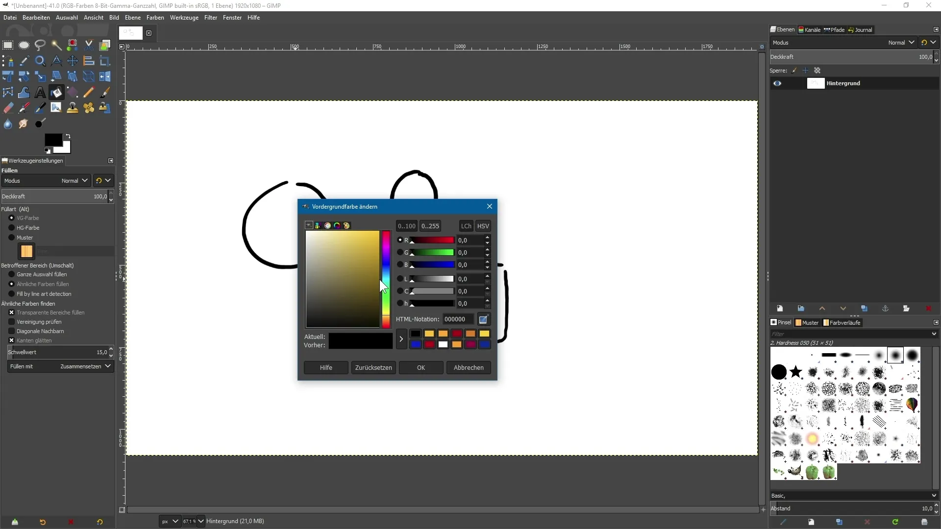 Uso óptimo de la herramienta de relleno en GIMP 2.10 Uso óptimo de la herramienta de relleno en GIMP 2.10