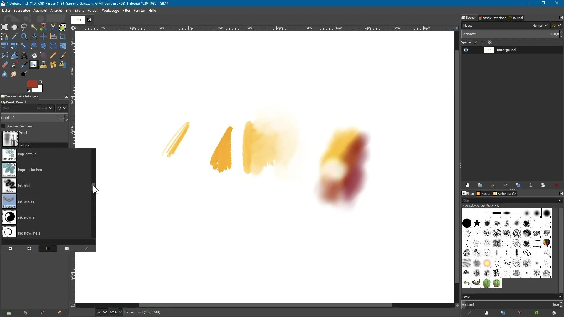 MyPaint-Pinceles en GIMP 2.10 - Cómo utilizarlos de manera efectiva MyPaint pinceles en GIMP 2.10 - Así los usas de manera efectiva